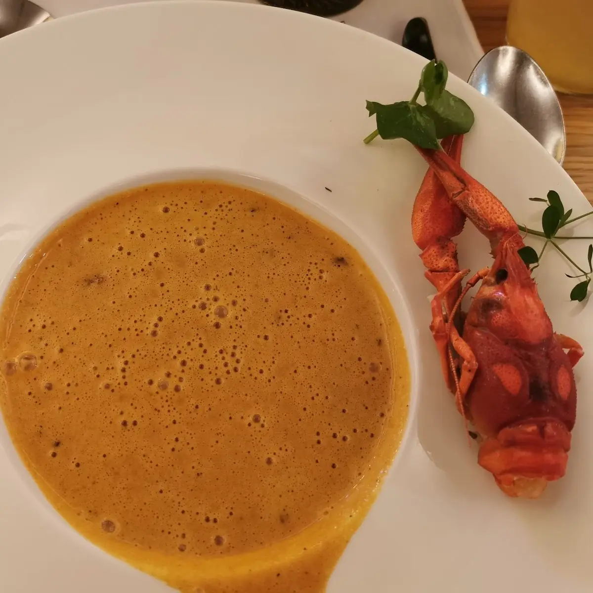 Flußkrebs-schaumsuppe