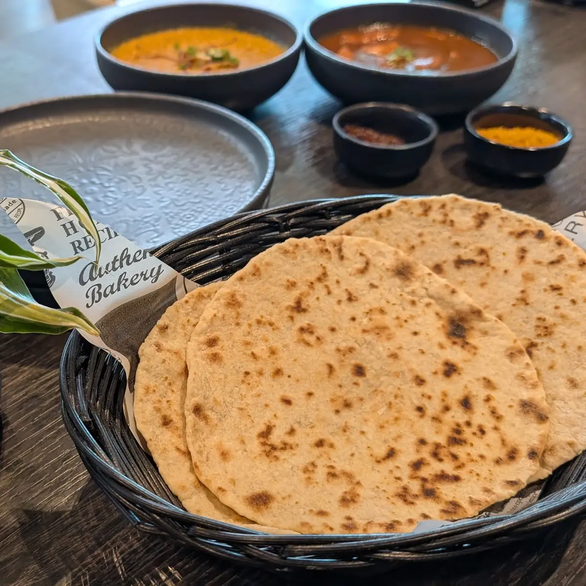 Roti with Chicken and Dal Curry