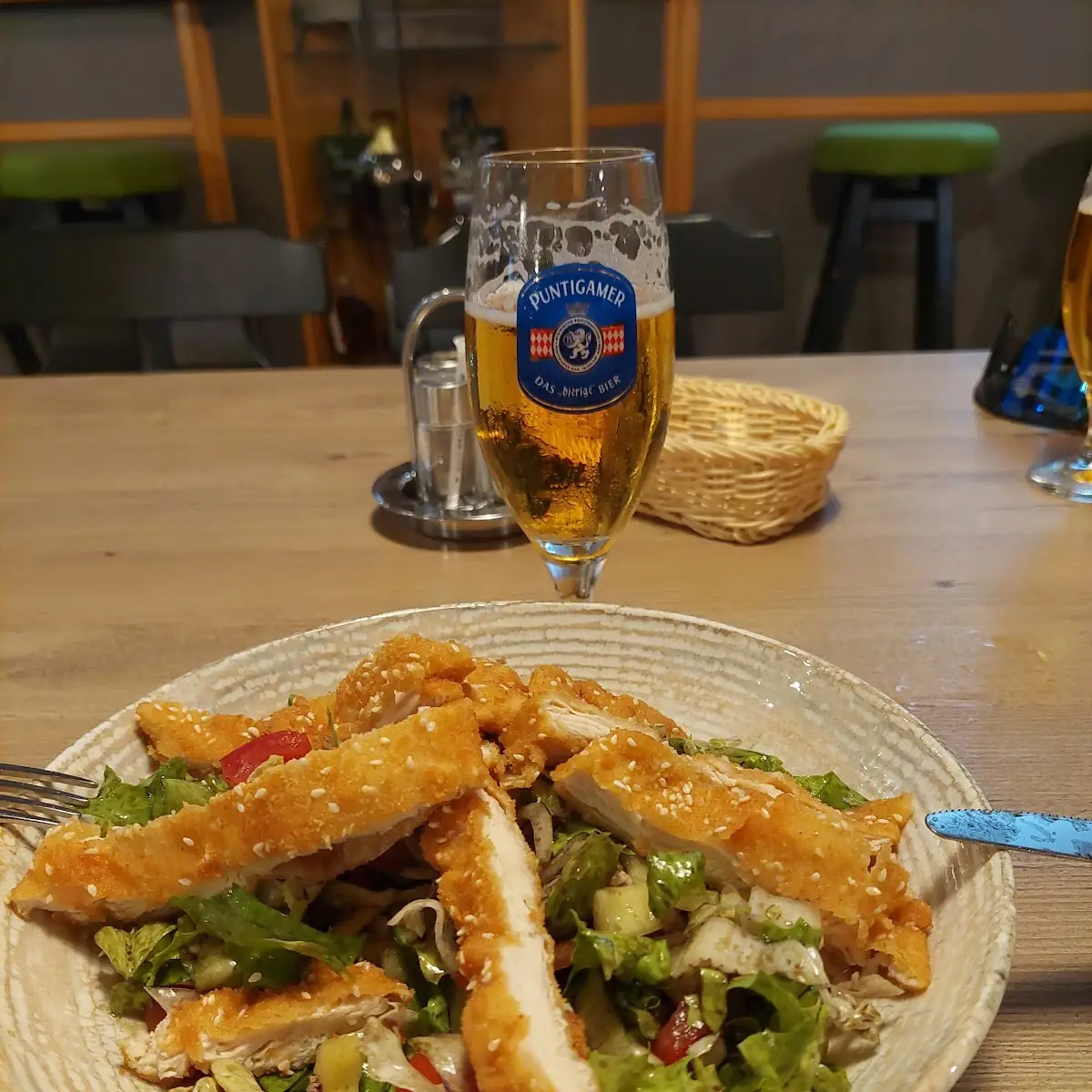 Hühnchen Mit Kernölsalat