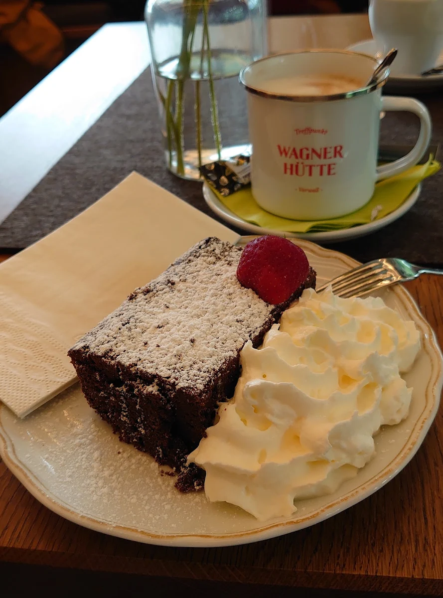Schokokuchen Und Heiße Schokolade