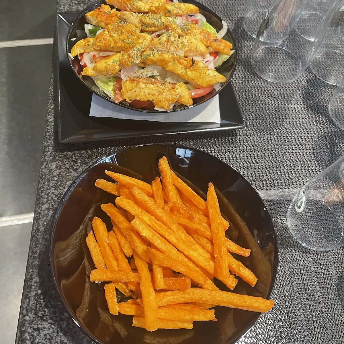 Süß Kartoffeln Und Hühnerbrust Salat