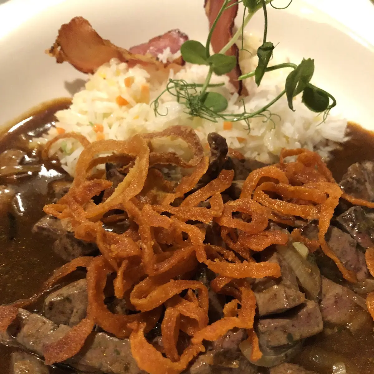 Gebratene Leber Mit Kartoffelpüree