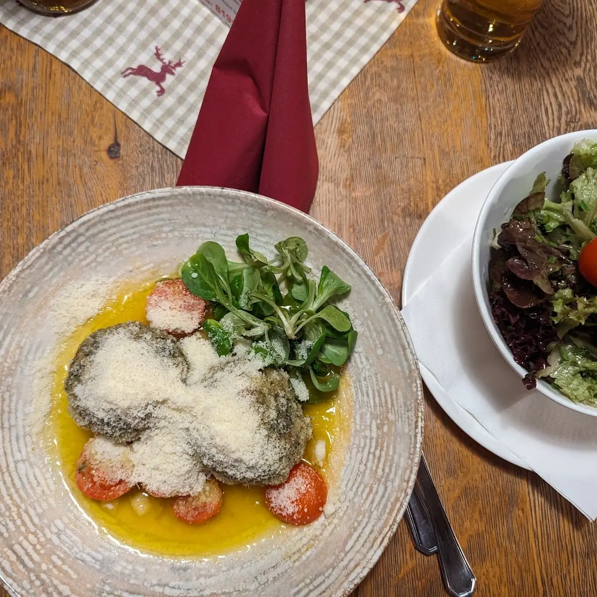 Spinatknödel Mit Beilagensalat