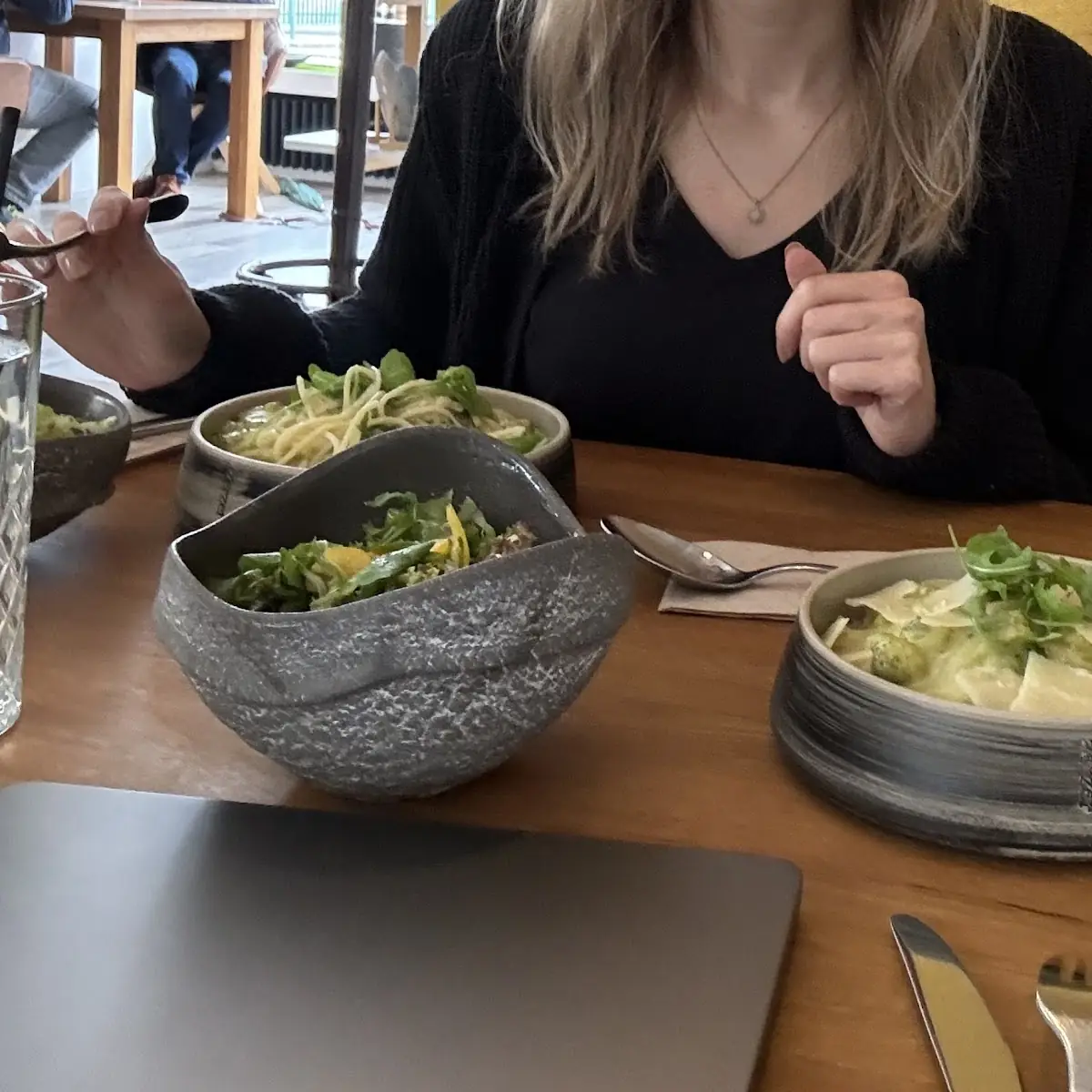 Spaghetti with Salad