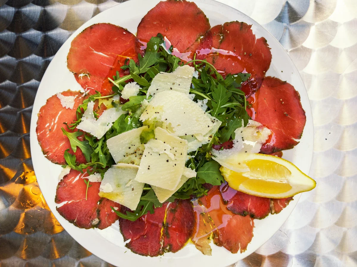 Beef Carpaccio with Rocket Salad