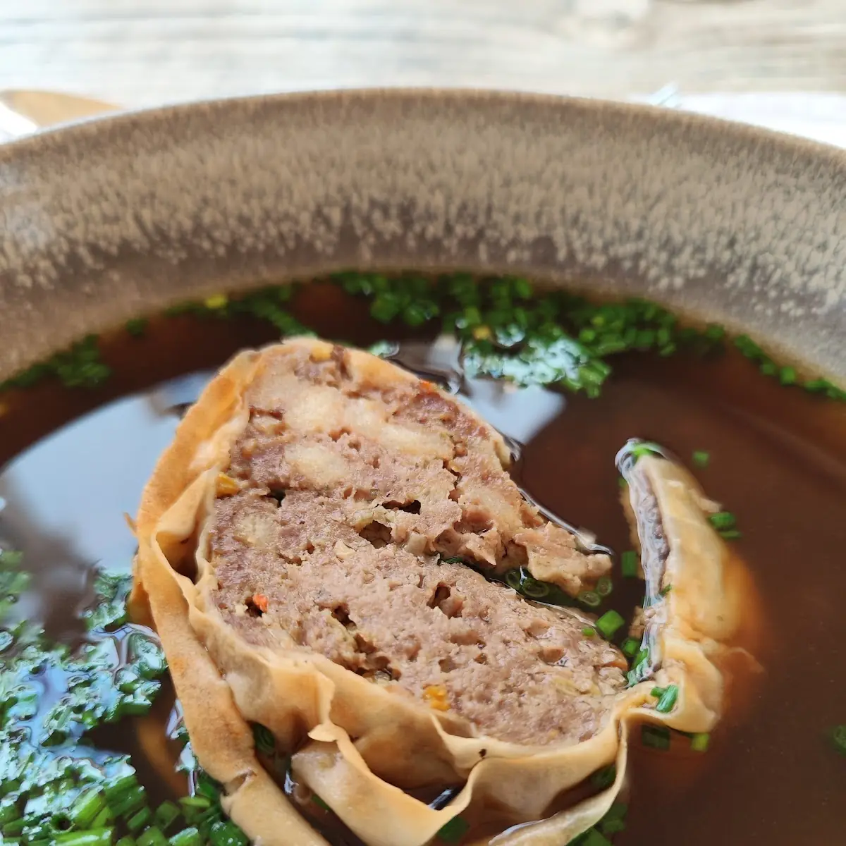 Fleischstrudel Suppe