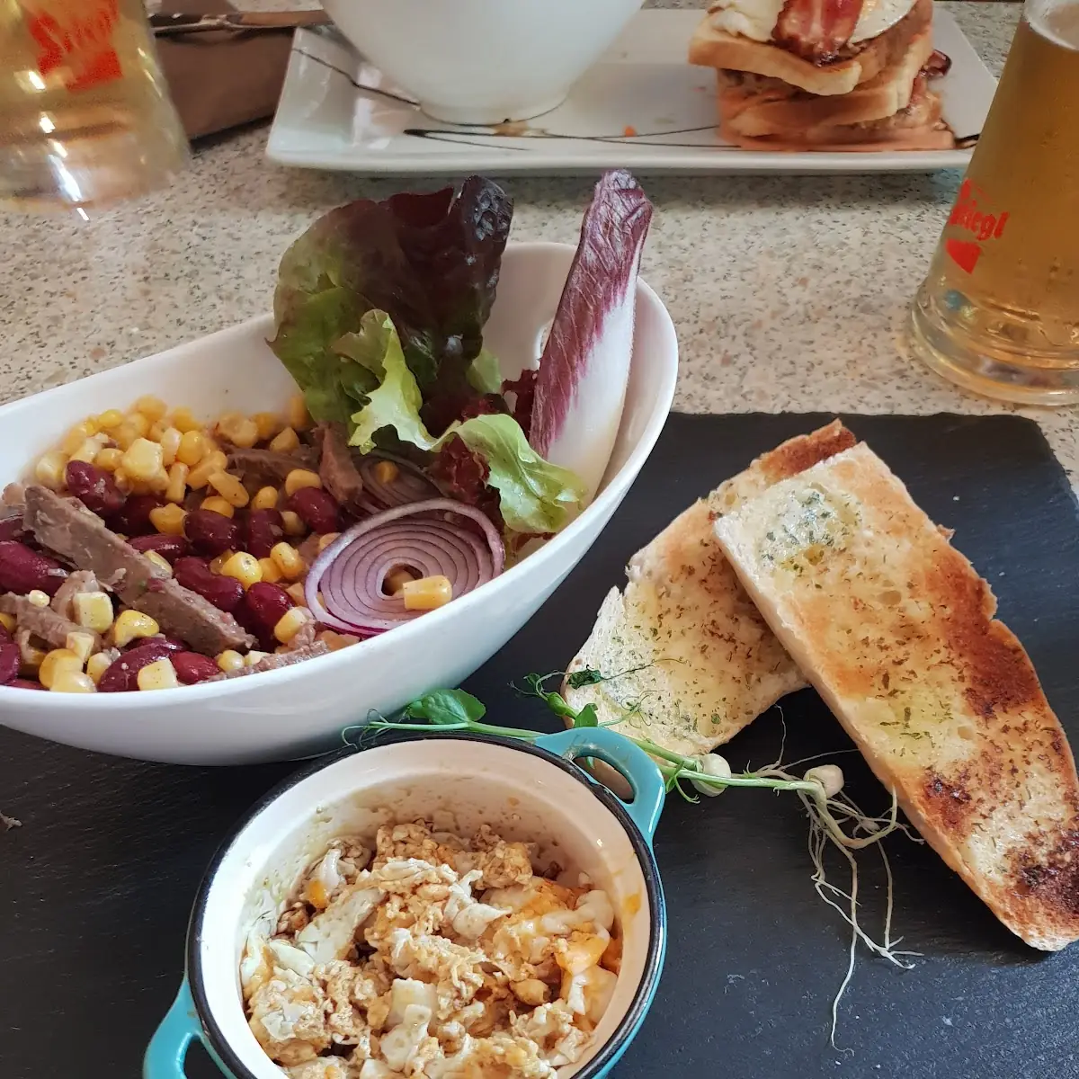 Rindfleisch Mit Rührei Mit Kürbisöl