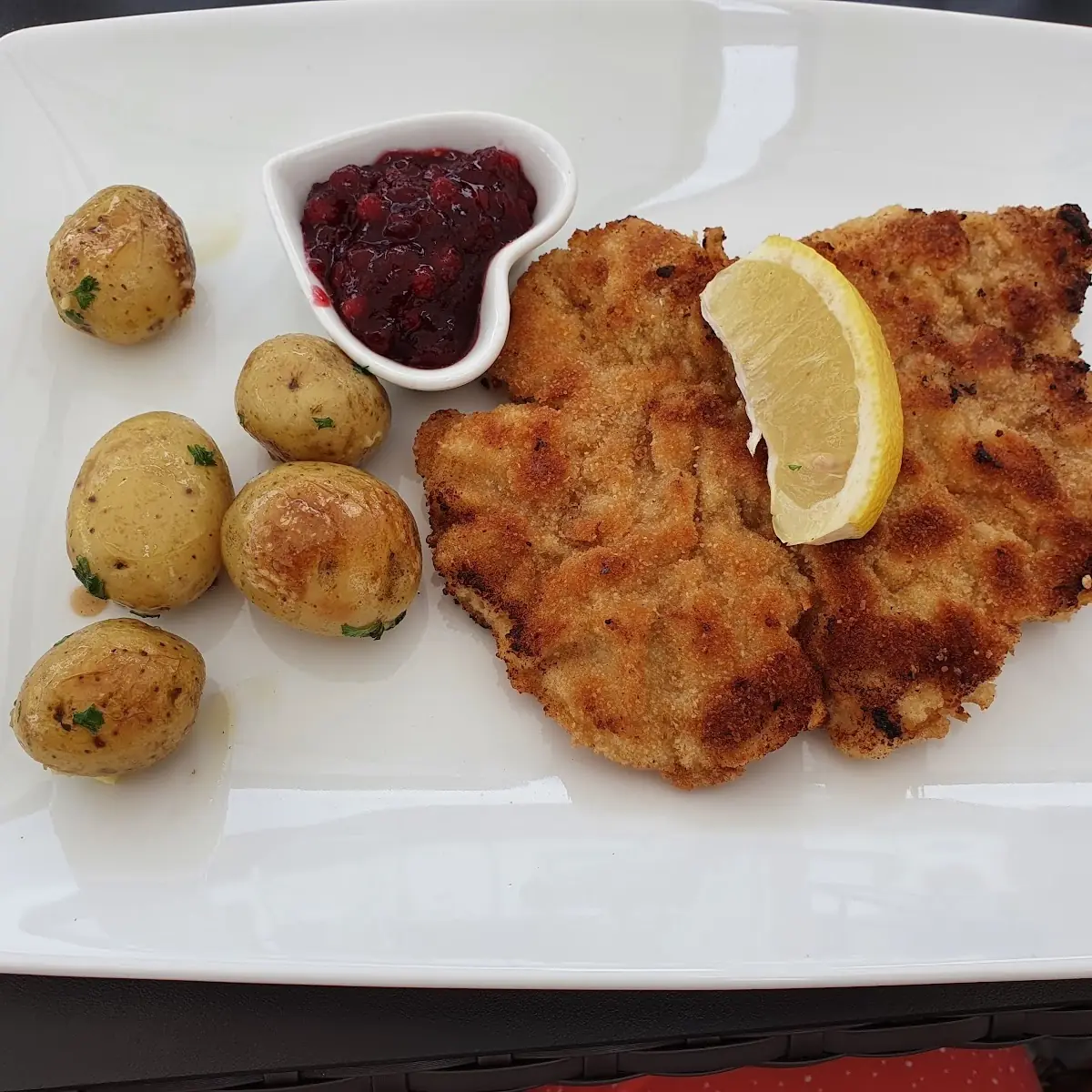 Schnitzel Mit Kartoffeln Extra Kleine Portion Bestellt