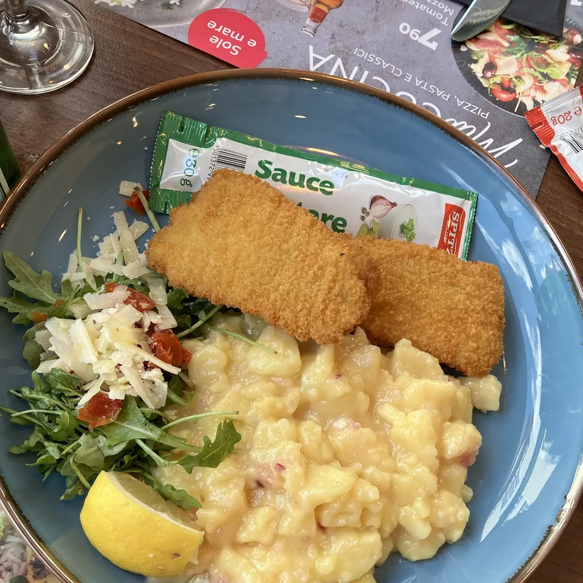 Gebackener Fisch Mit Kartoffelsalat