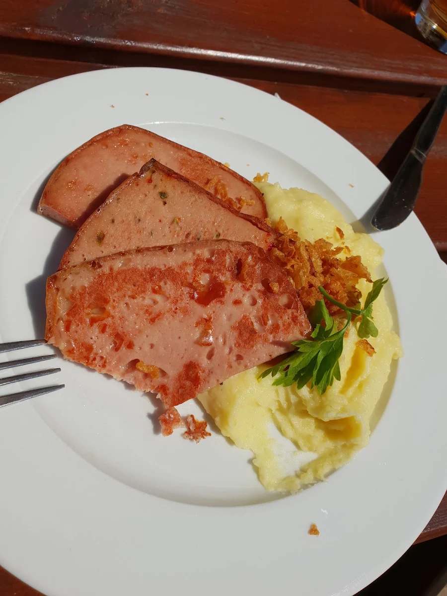 Leberkäse Mit Erdäpfelpüree