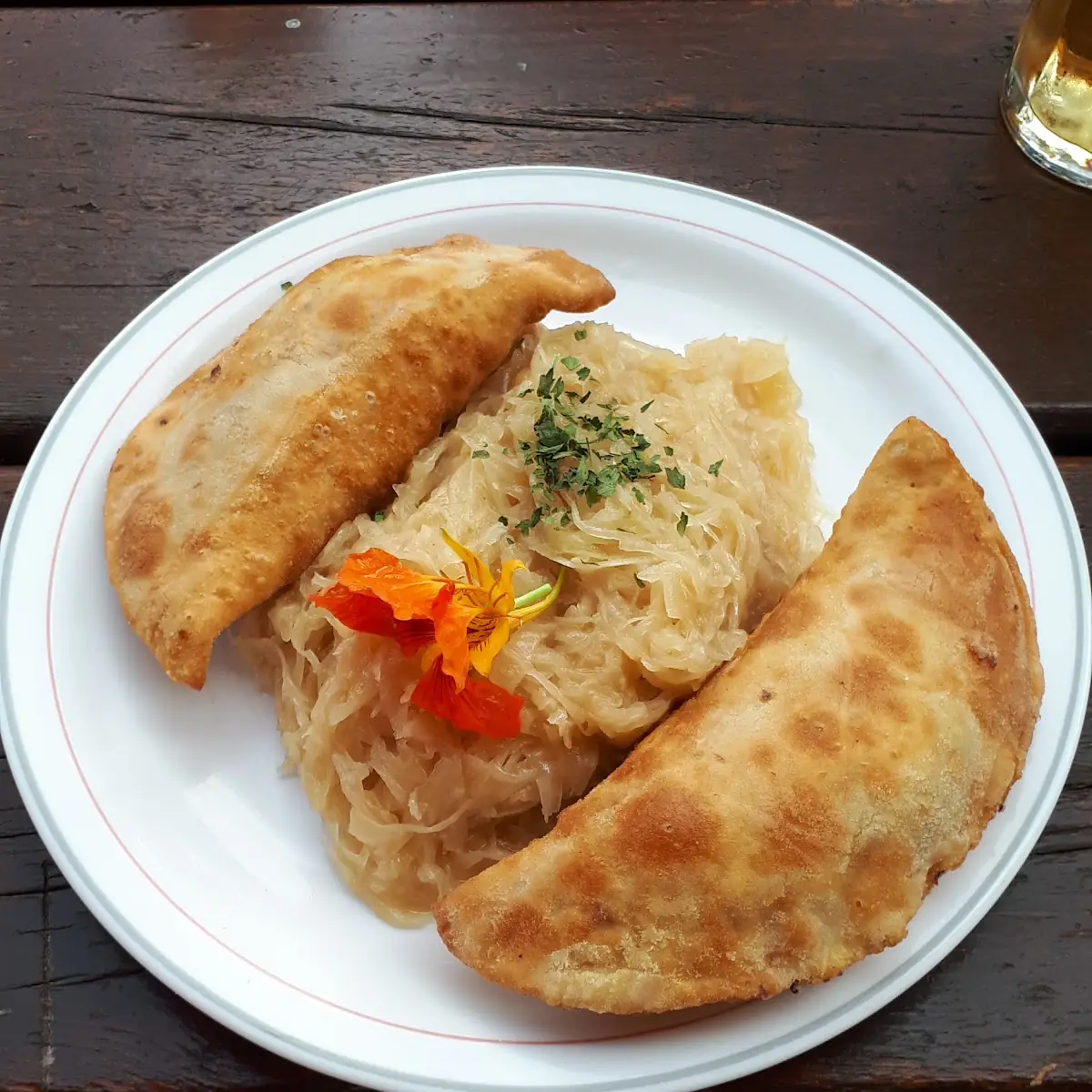 Fleischkrapfen Mit Sauerkraut