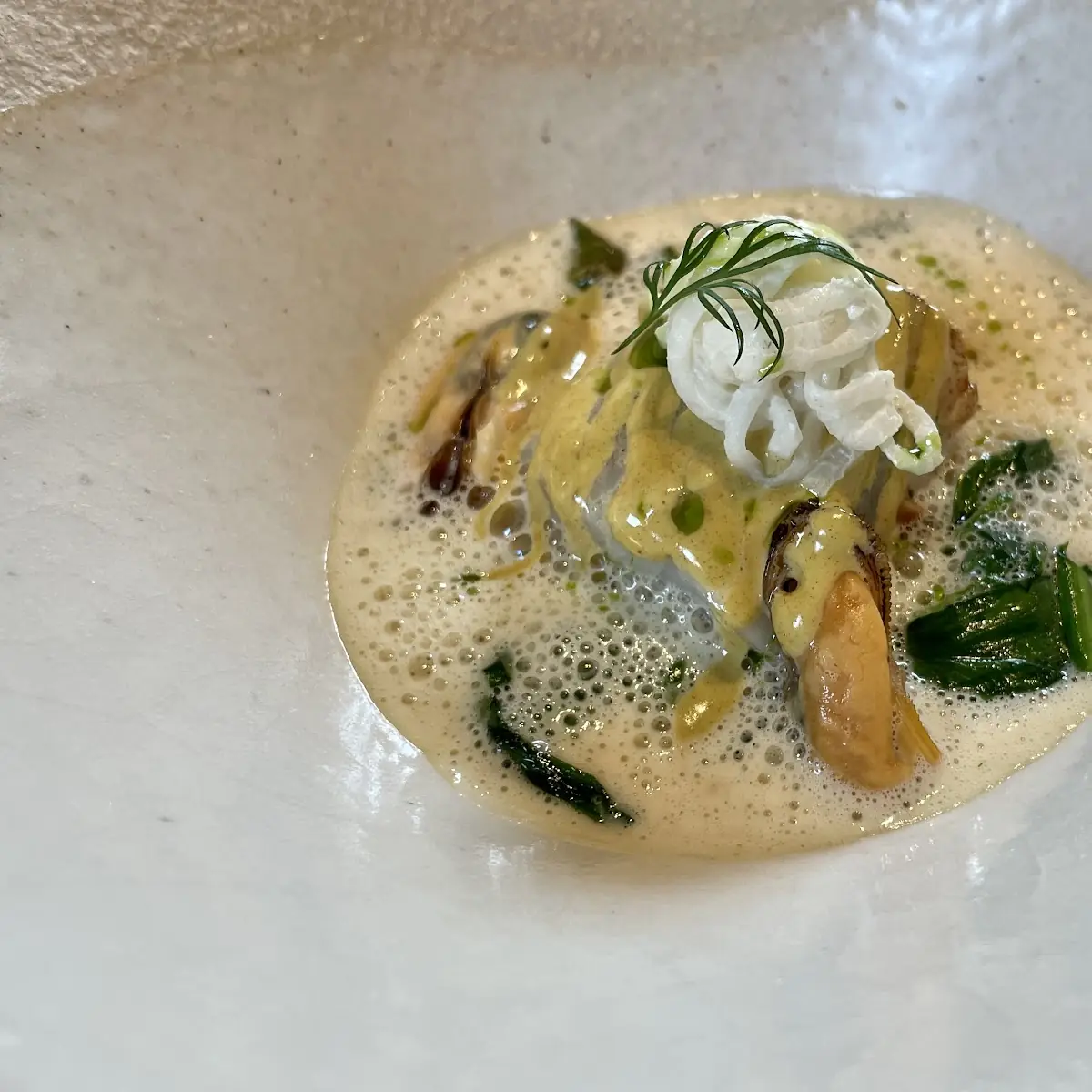 Kabeljau Geräucherte Muschelmayonnaise, Landhaus Bacher