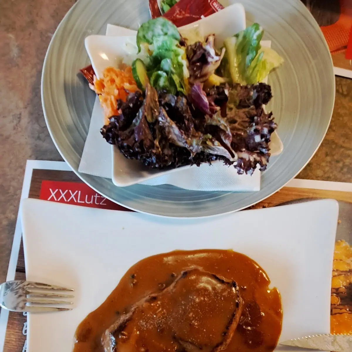 Rumpsteak Mit Salat