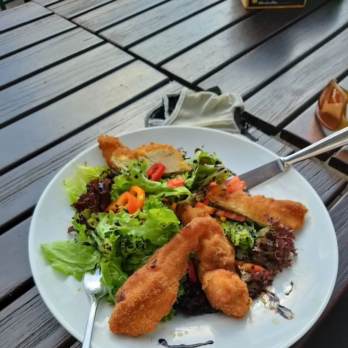 Blattsalat Mit Hühnerstreifen