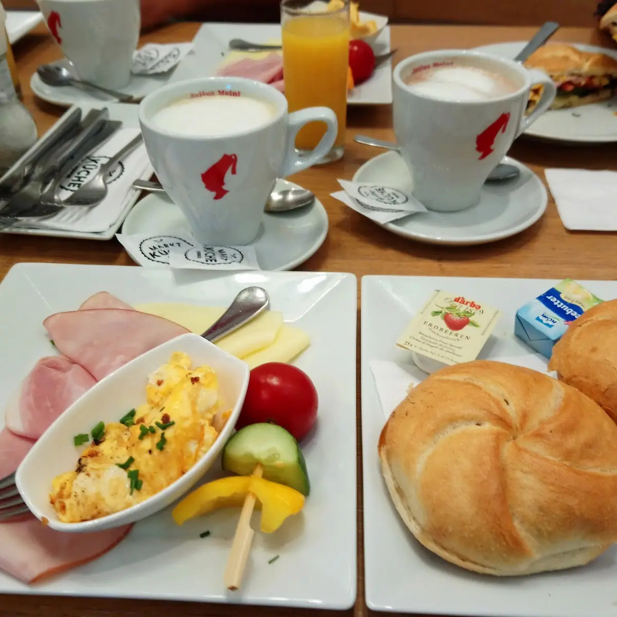Großes Frühstück Mit Kaffee