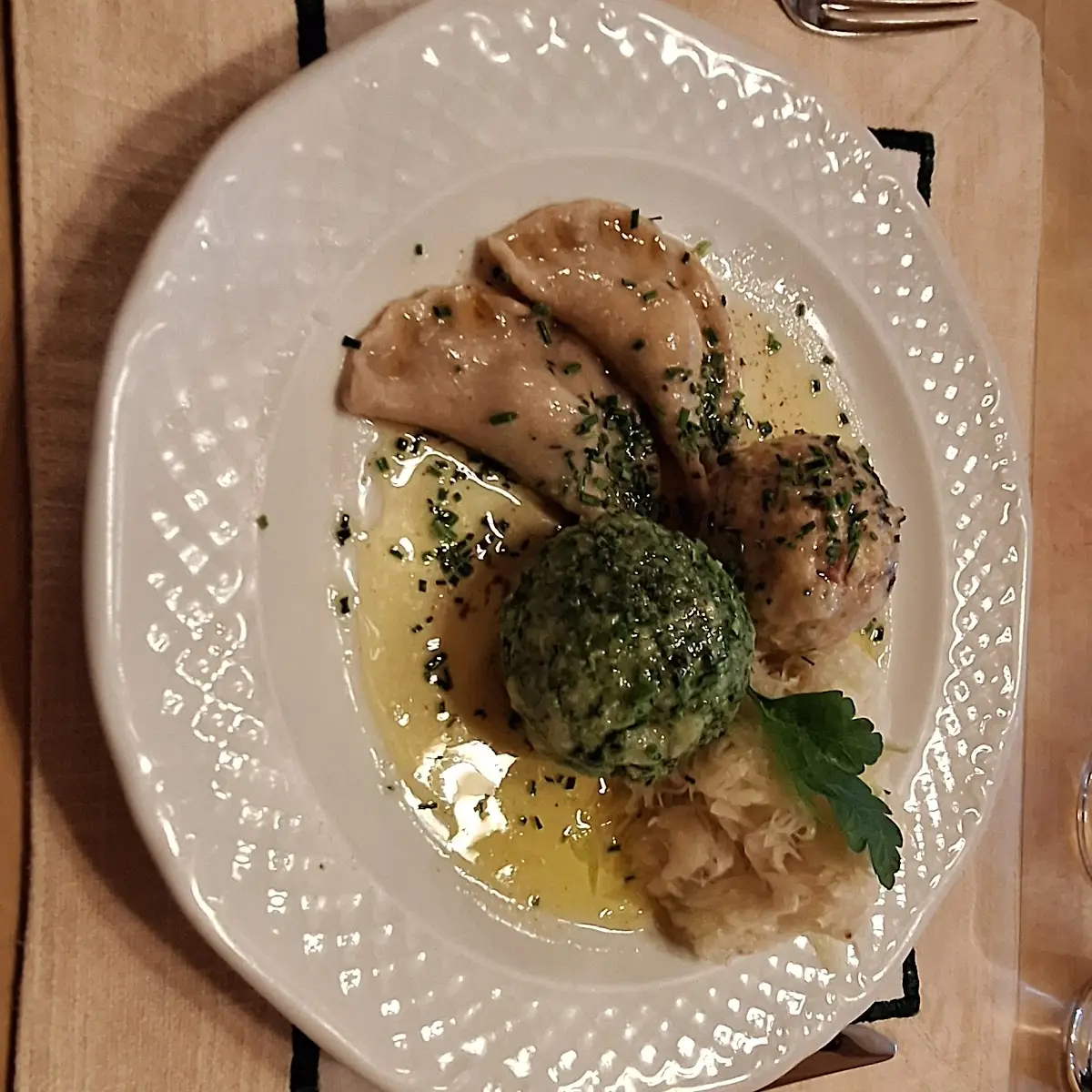 Spinatknödel Schlutzkrapfen