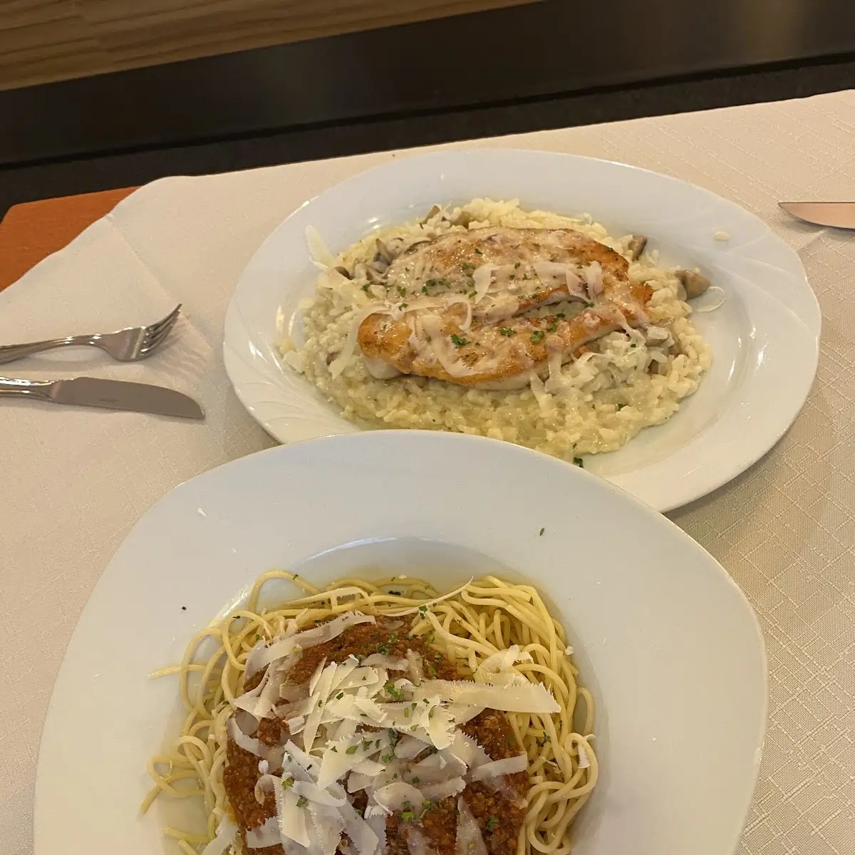 Spaghetti Bolognese & Risotto