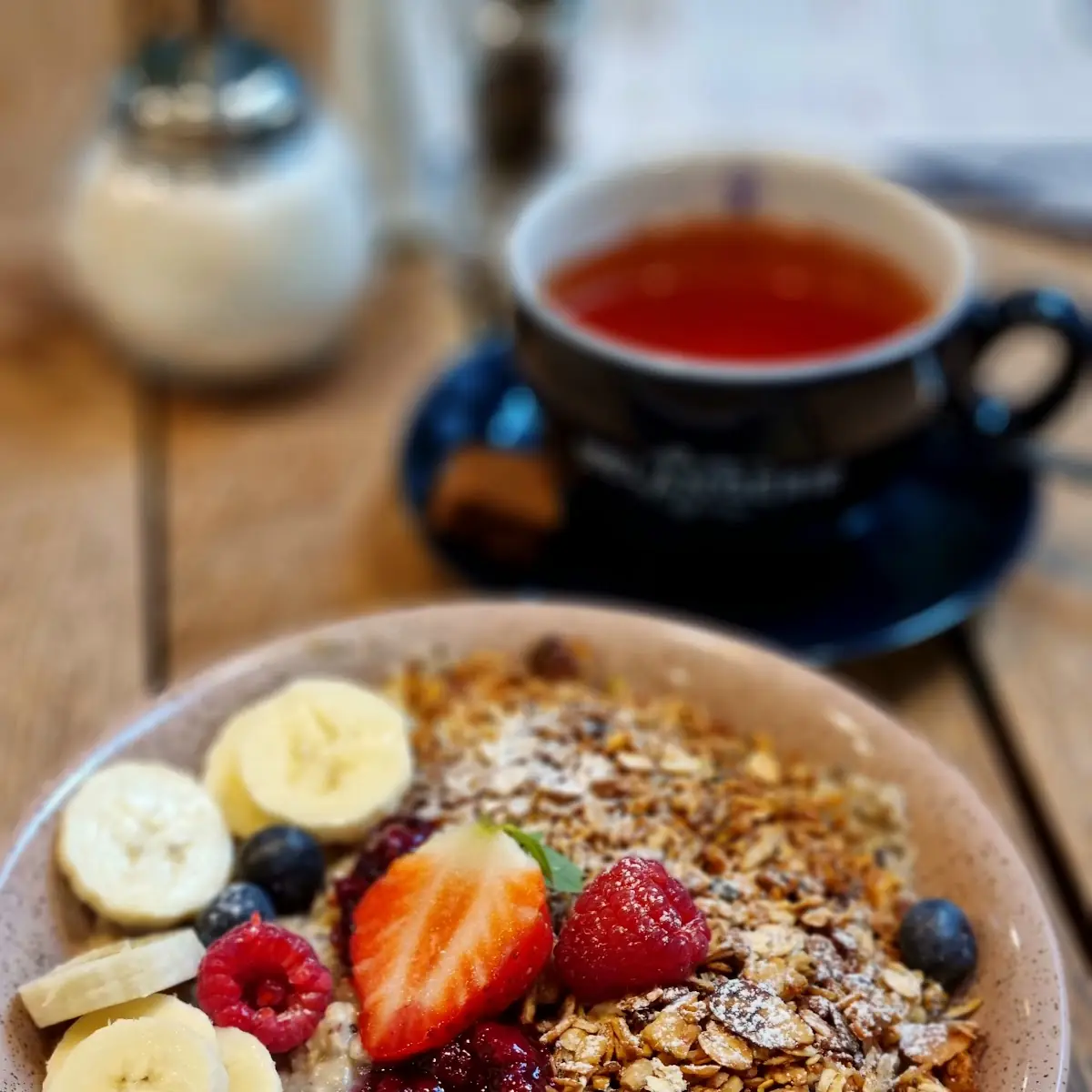Veganer Porridge Mit Beeren