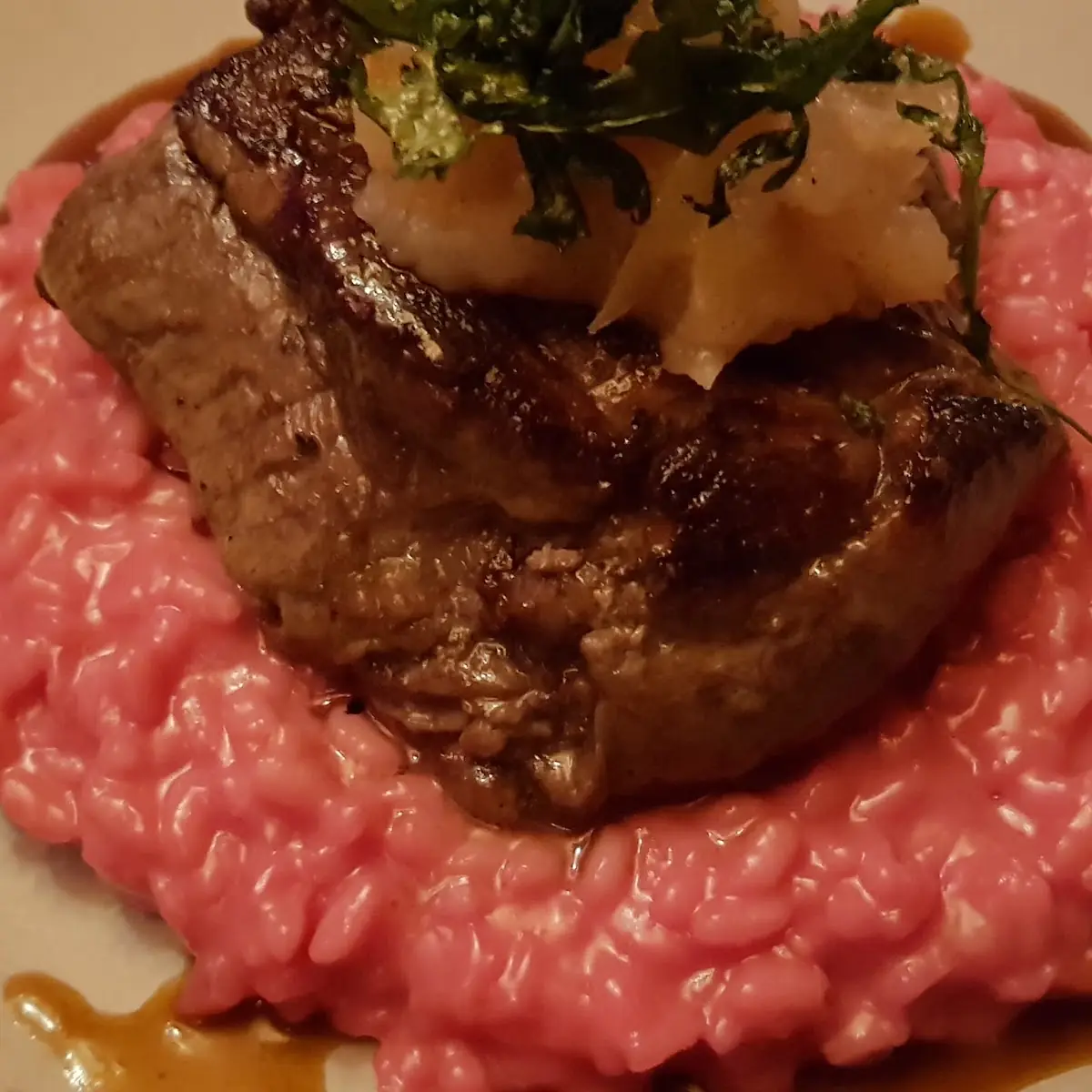 Steak Mit Rote Bete Risotto
