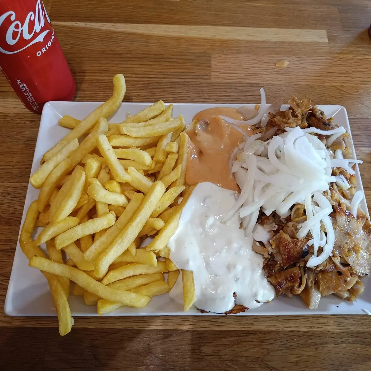 Kebap Teller Mit Pommes