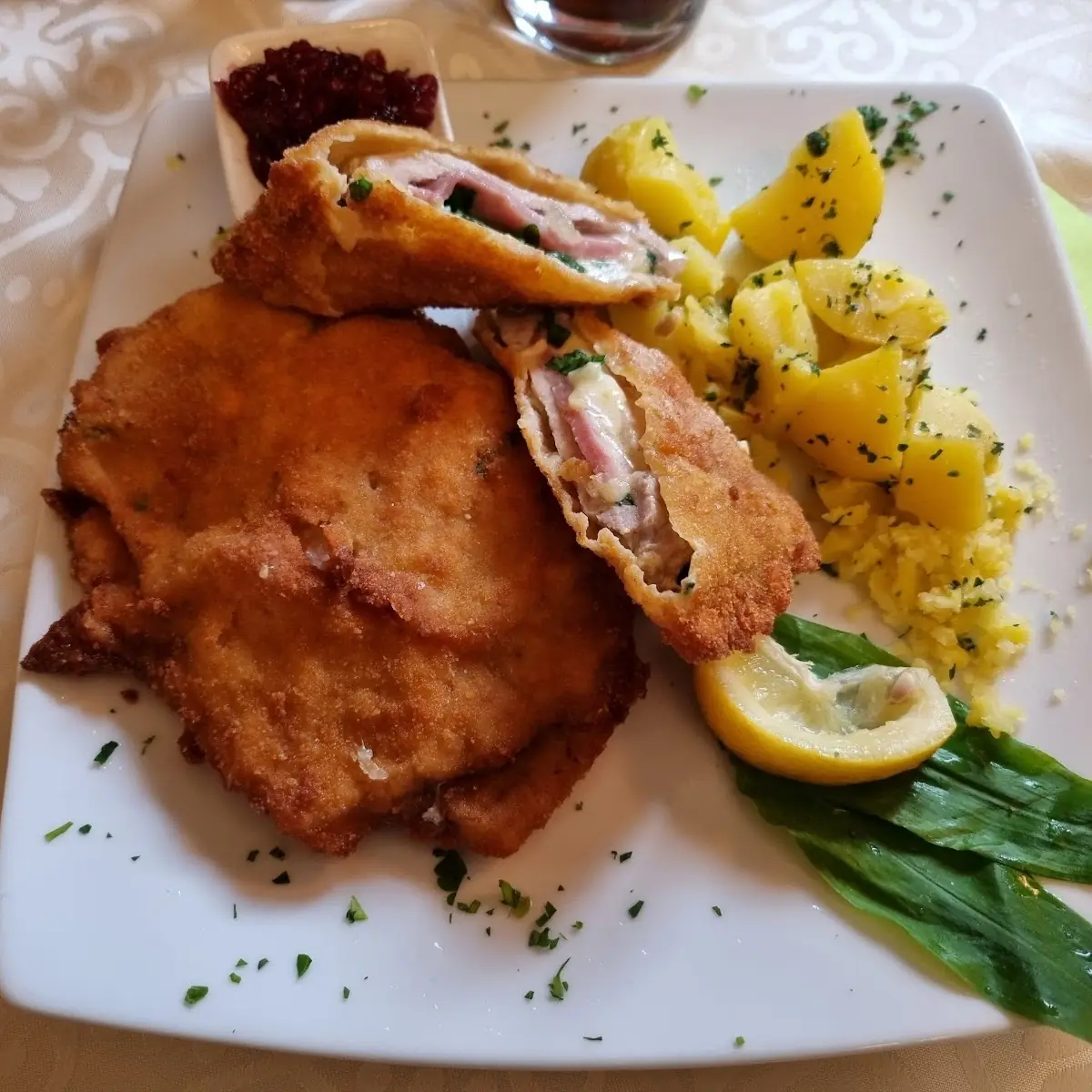 Bärlauch Gordon Bleu Mit Petersilienkartoffeln