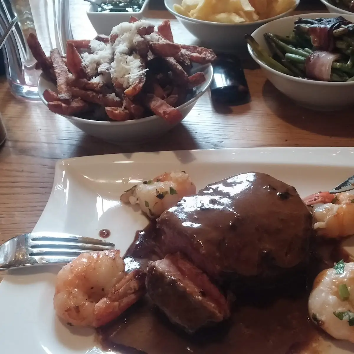 Pfeffersteak Mit Garnelen