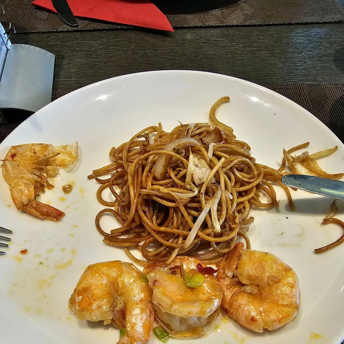 Asianudeln Mit Garnelen
