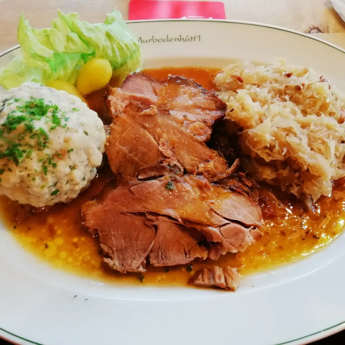 Bratl Mit Sauerkraut Und Knödl