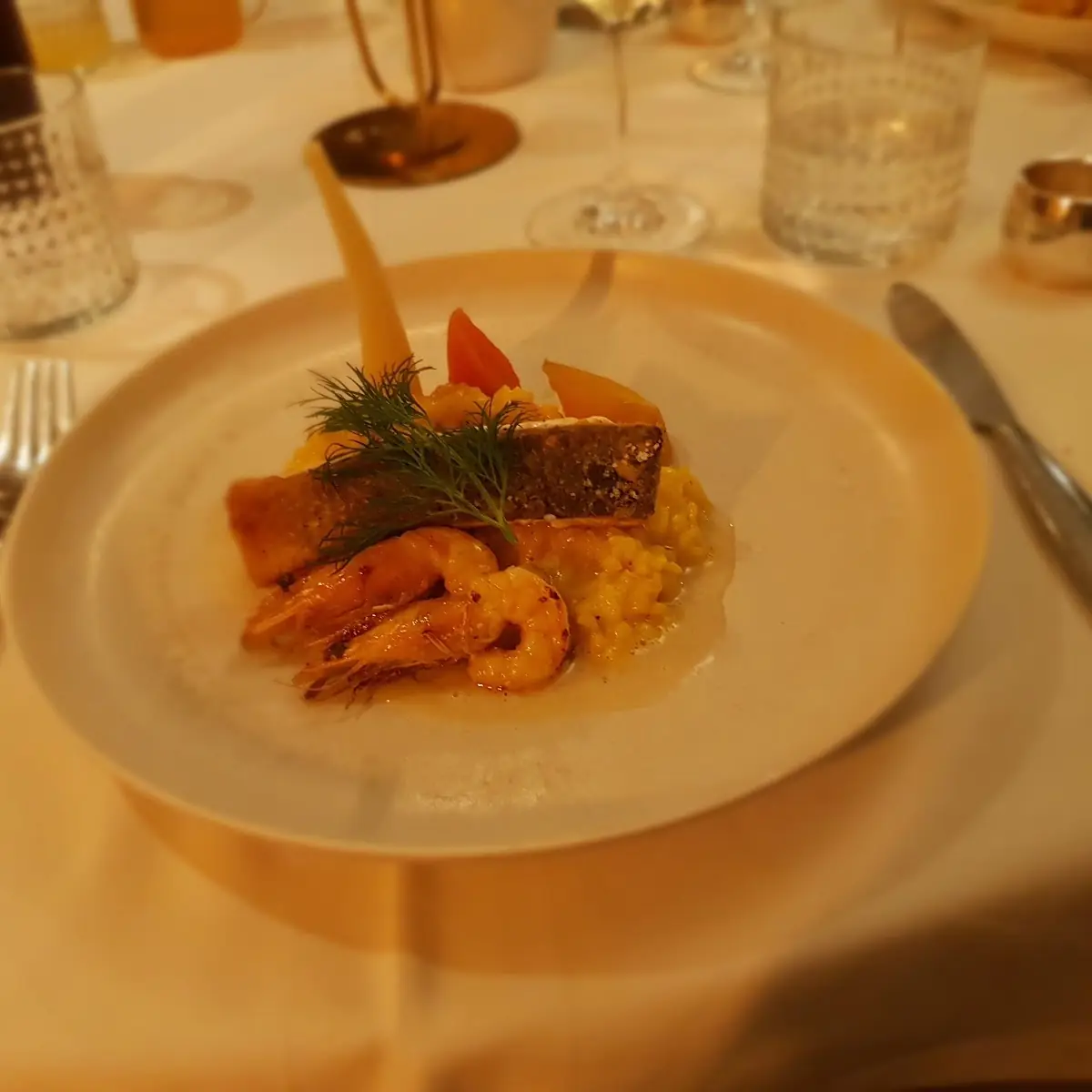Lachs Auf Safranrisotto