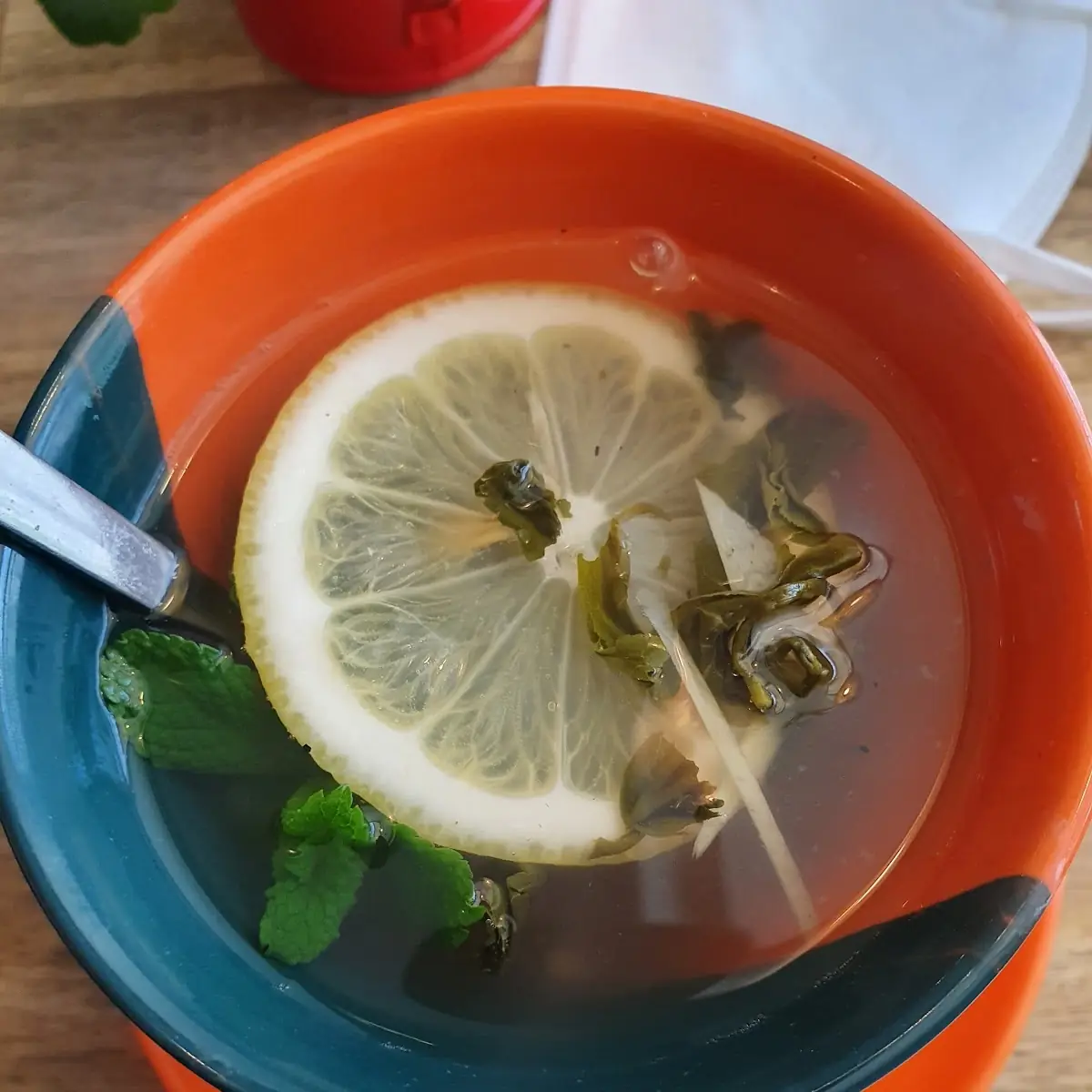 Homemade Ginger-Lemon Tea with Fresh Mint