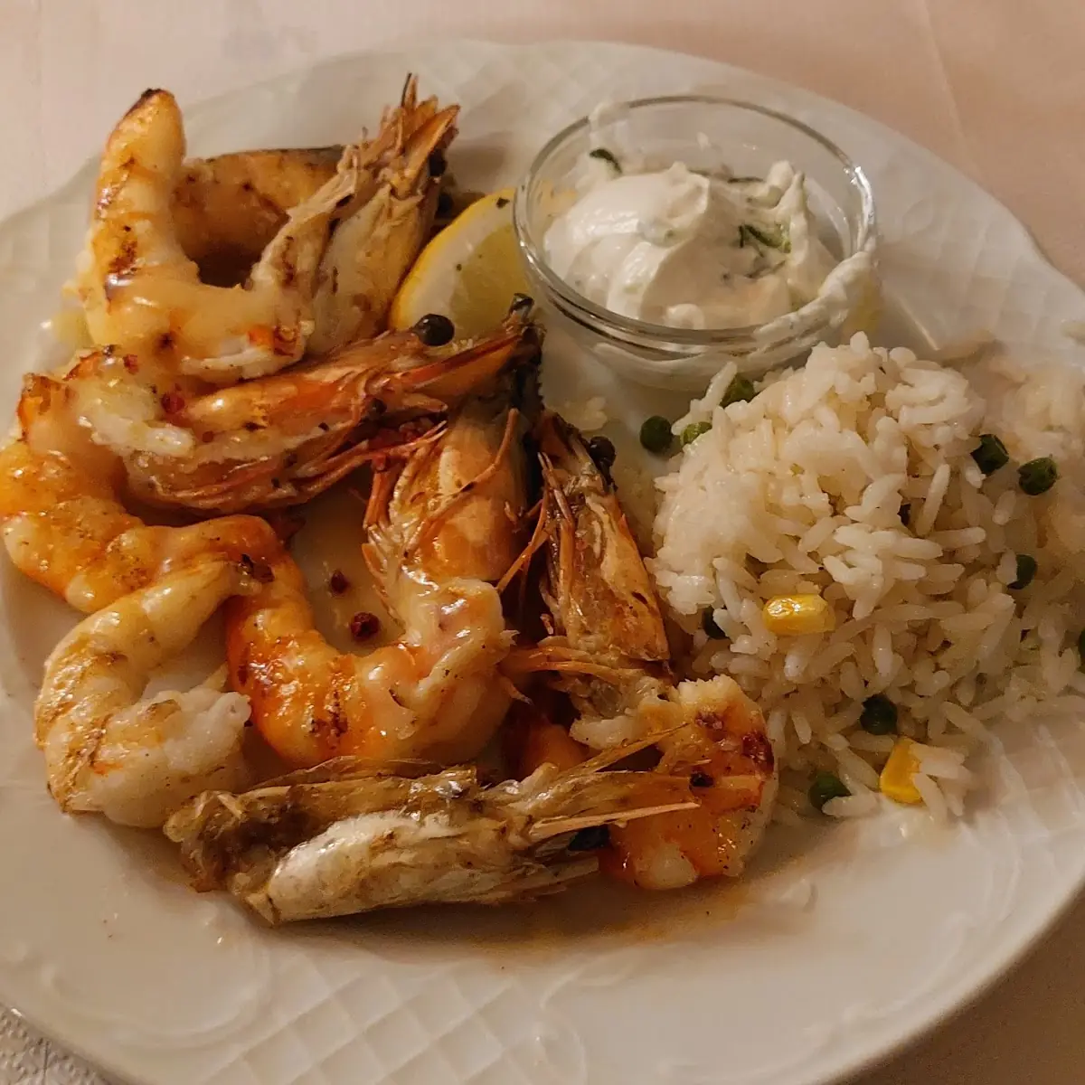 Gegrillte Garnelen