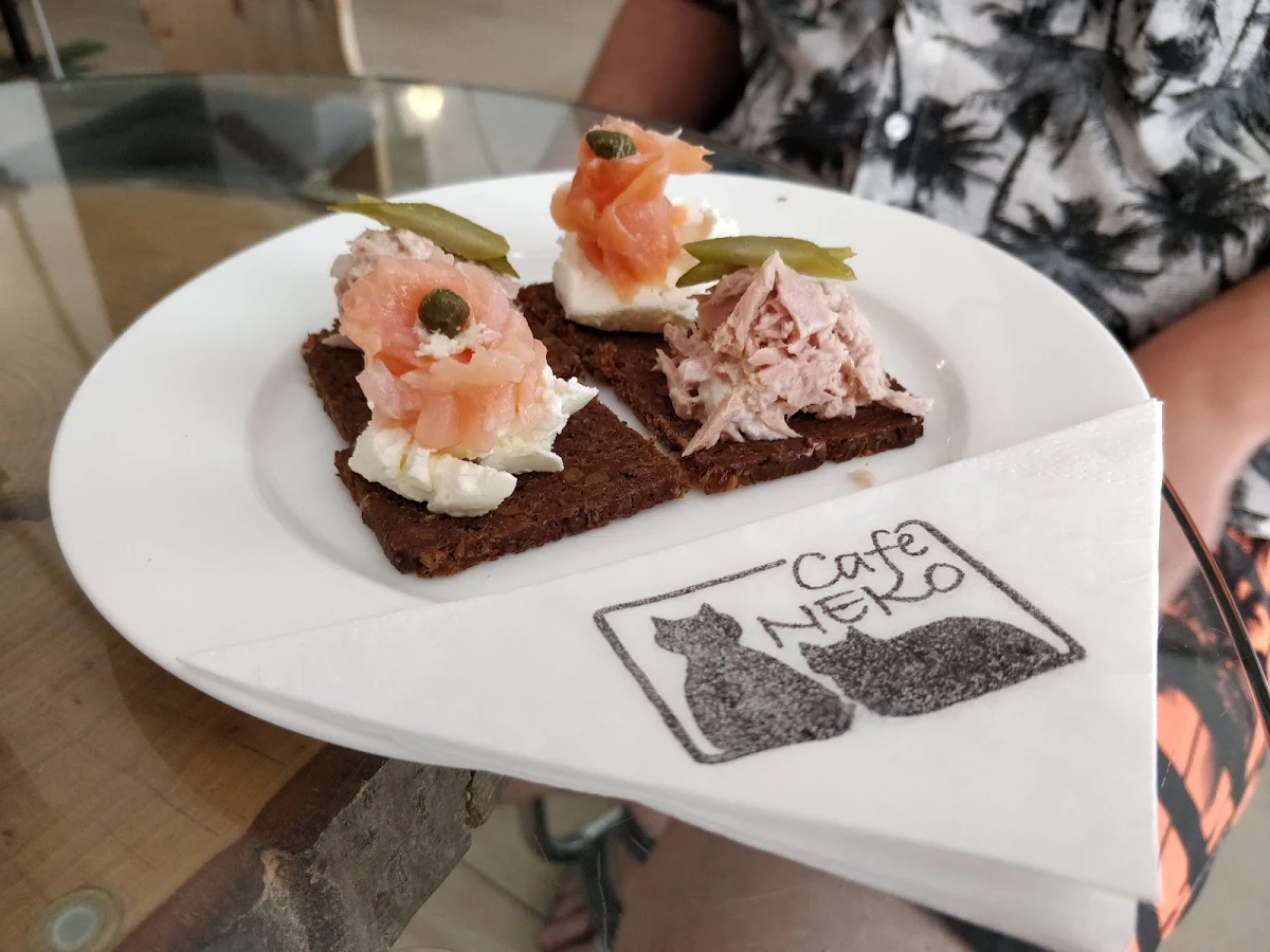 Belegtes Brot Mit Lachs Und Thunfisch
