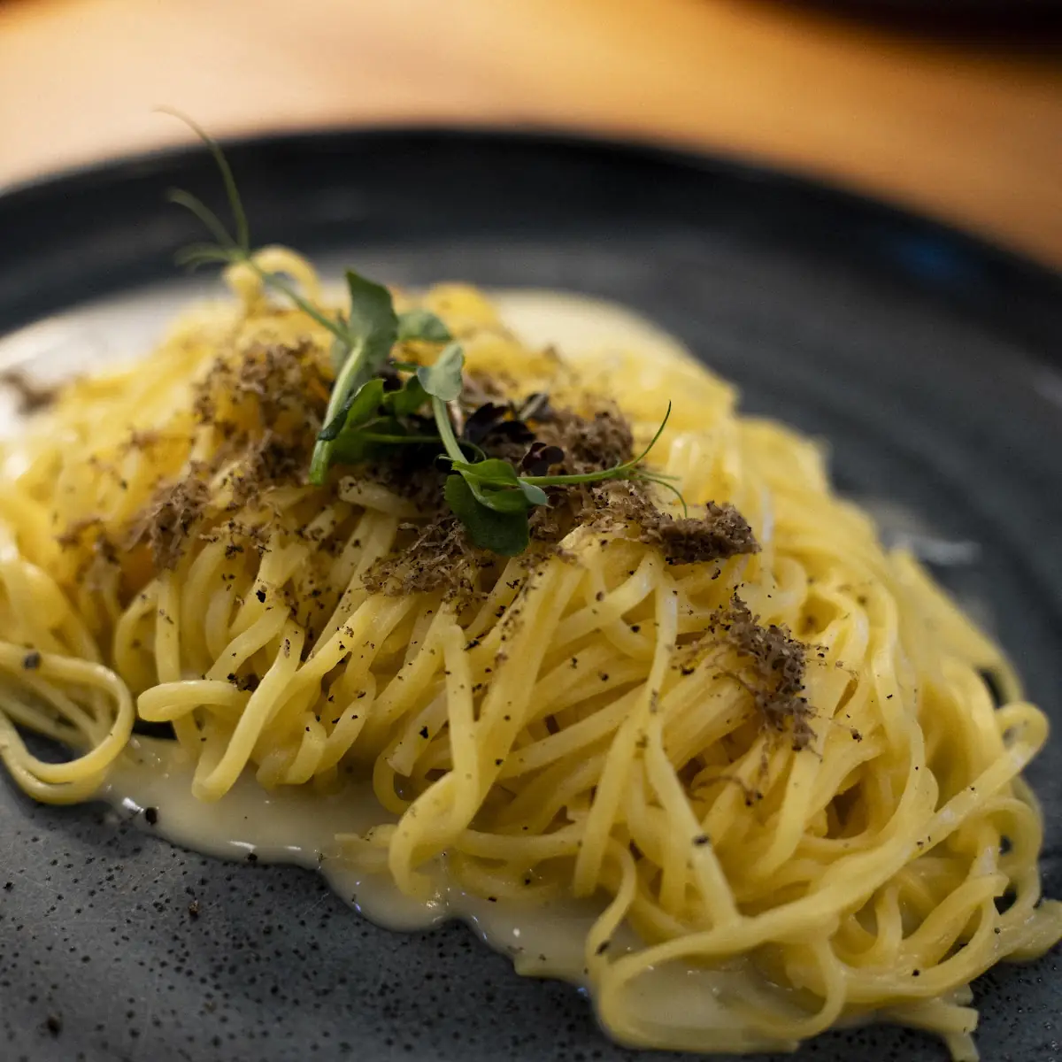 Tagliolini Mit Schwarzem Trüffel