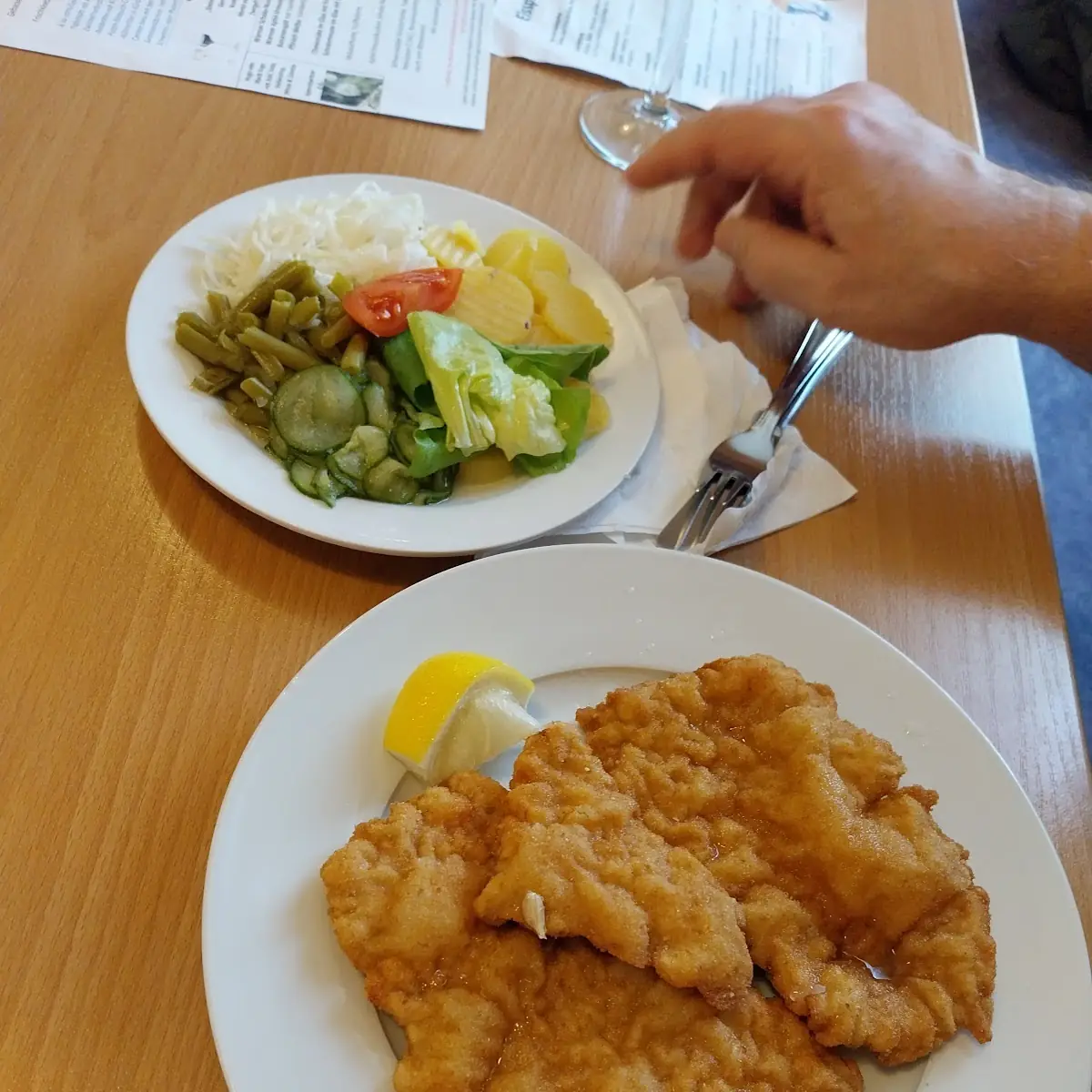 Schnitzel Mit Salat