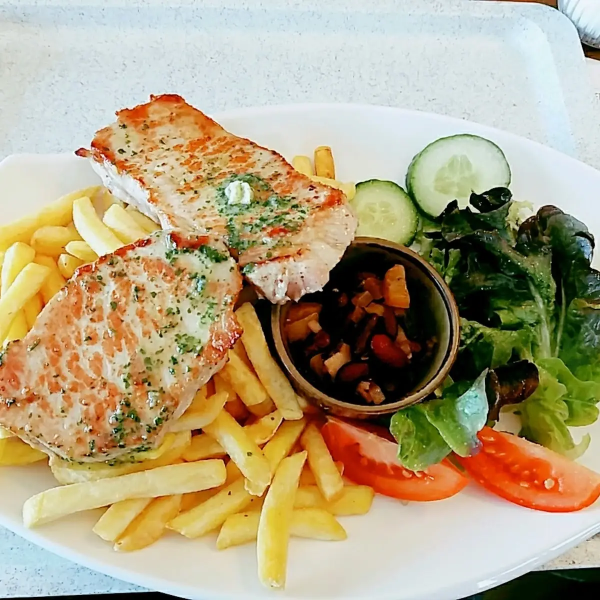 Pork Cordon Bleu with French Fries