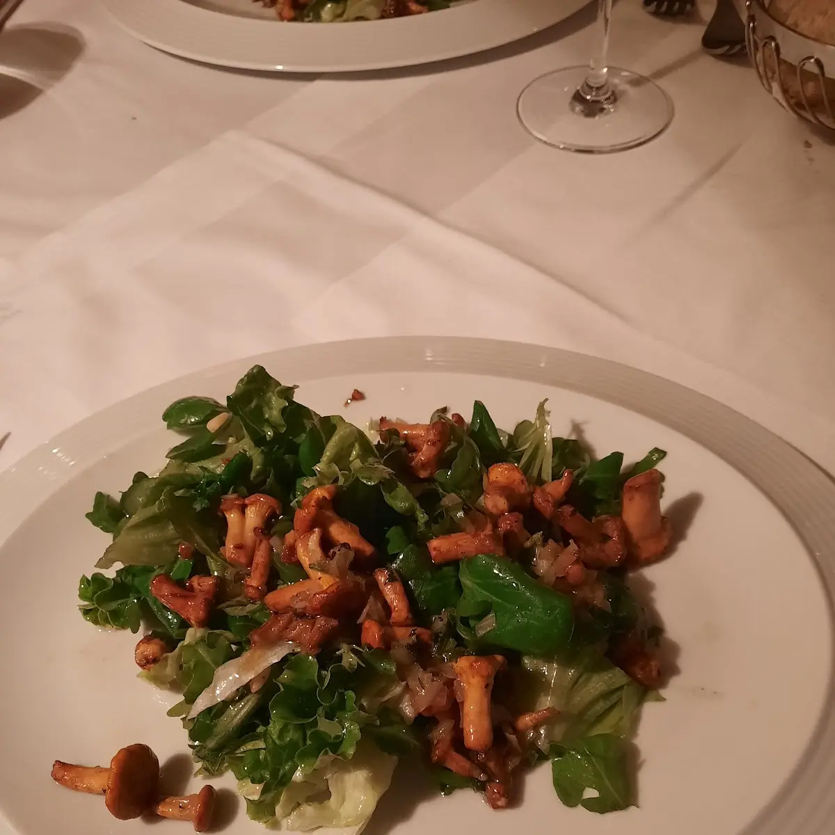 Rucola Mit Gerösteten Eierschwammerln