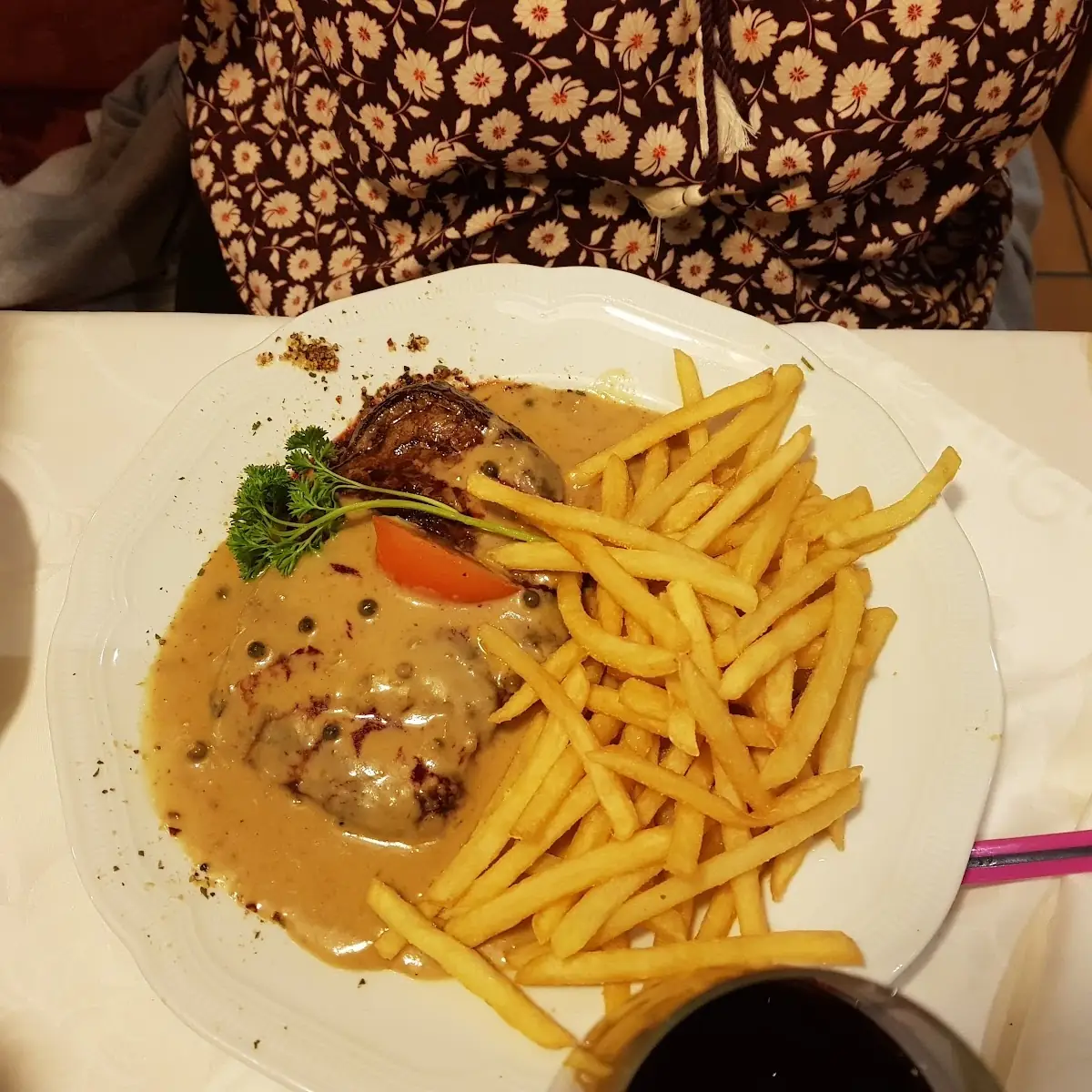 Pfeffer Steak Mit Pommes