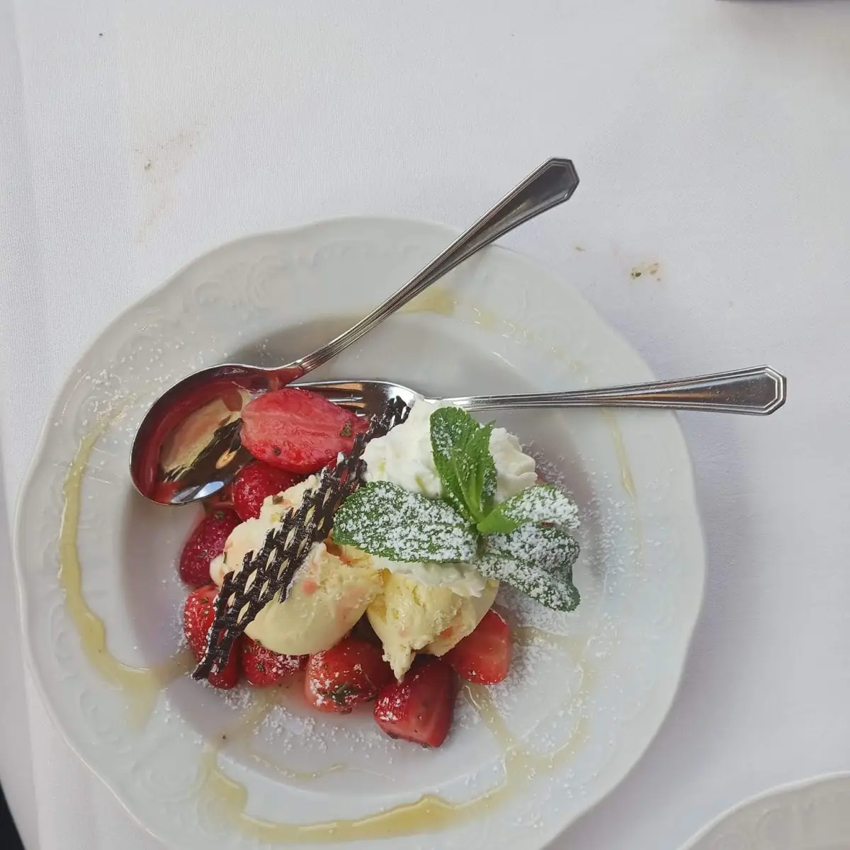 Eis Mit Erdbeeren