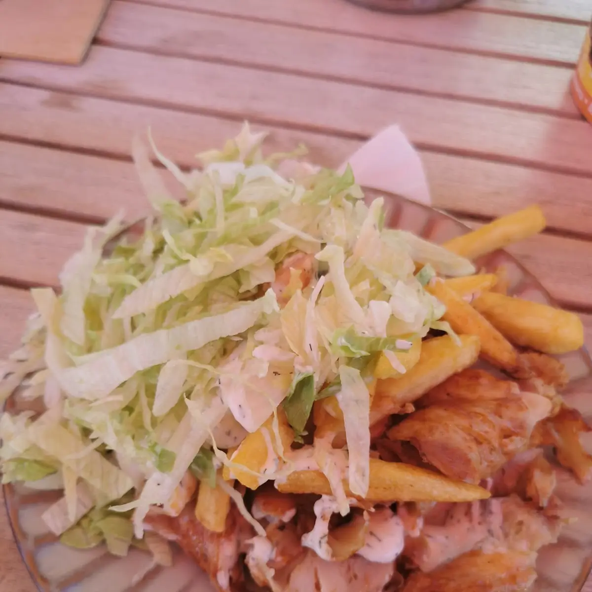 Kebab Box Auf Das Teller Geleert