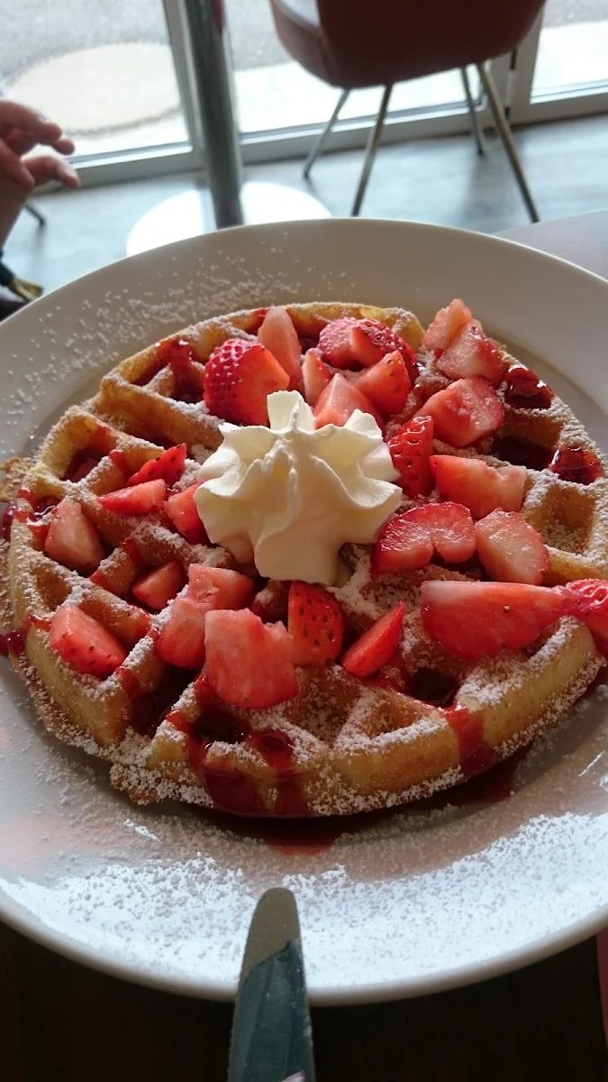Waffel Mit Erdbeeren