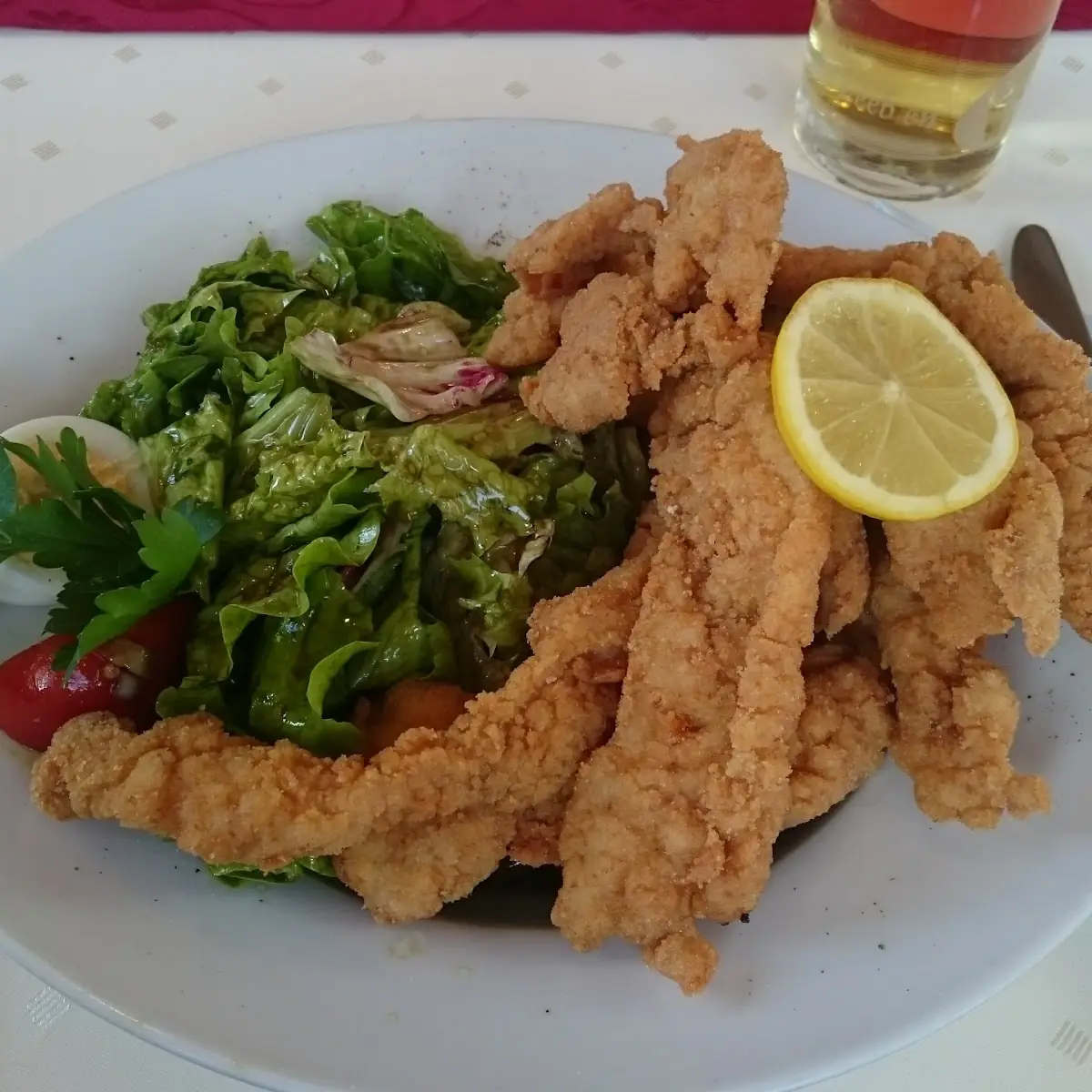 Salat Mit Gebackenen Putenstreifen