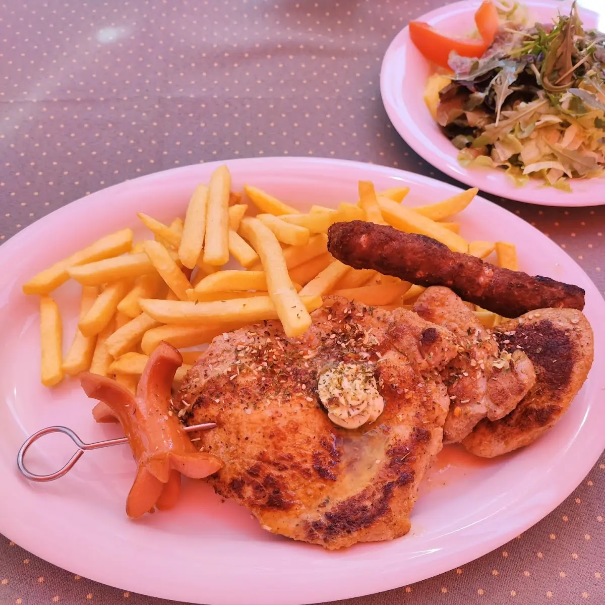Spieß Mit Pommes