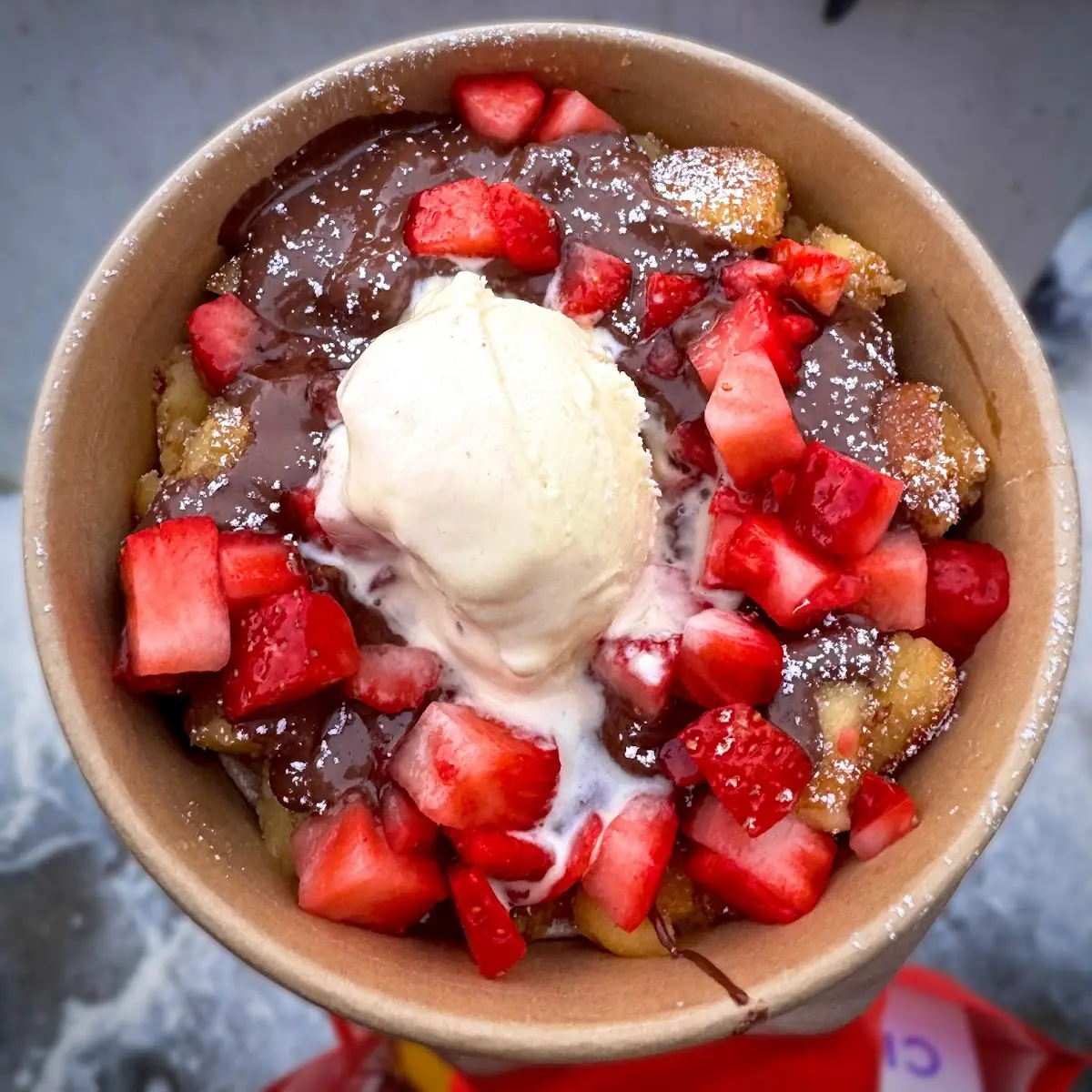 Erdbeeren Und Vanille Eis
