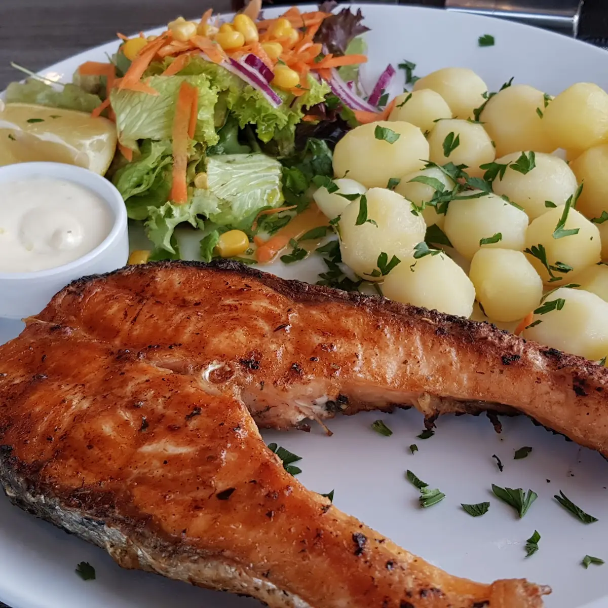 Lachssteak Gegrillt