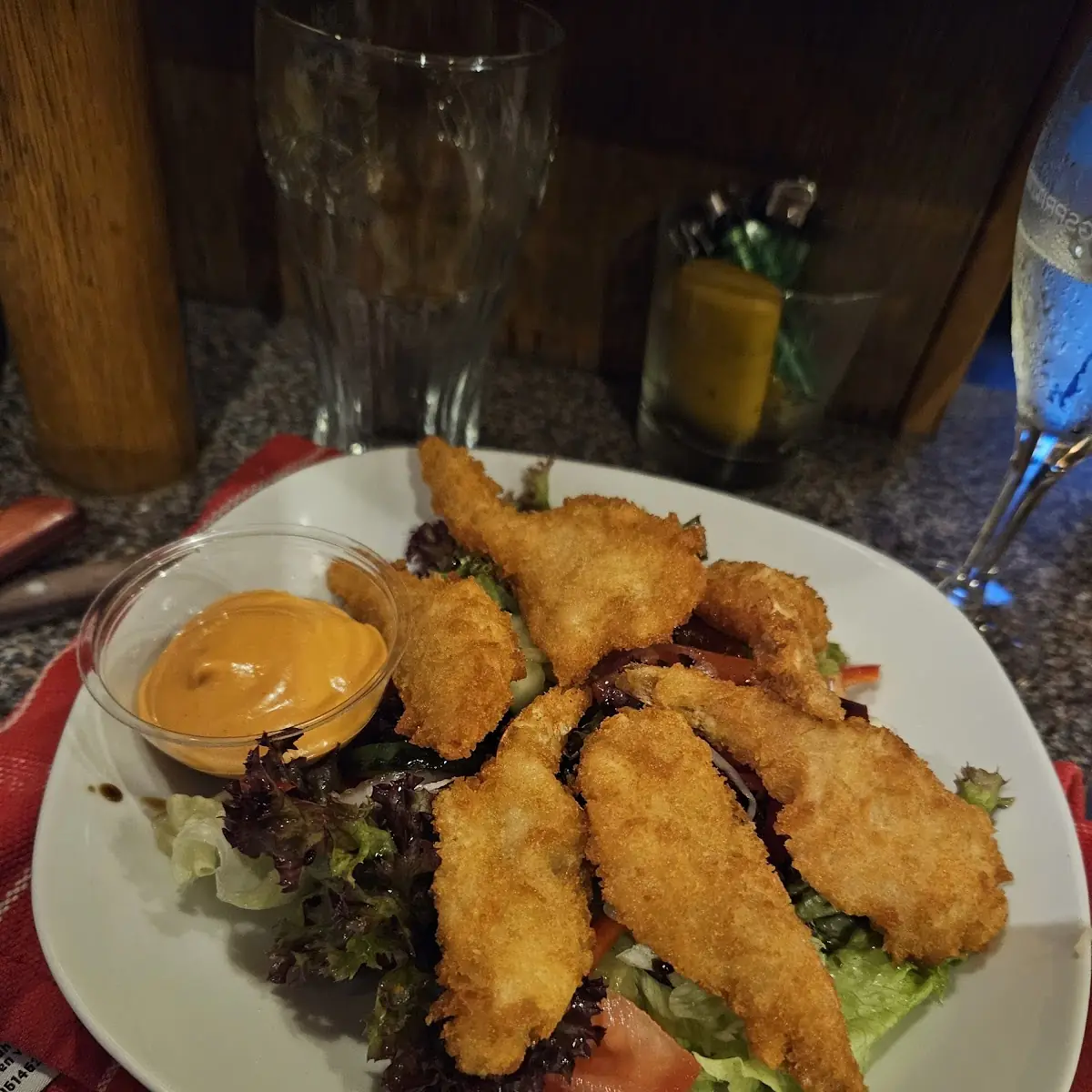 Salat Mit Gebackenen Garnelen