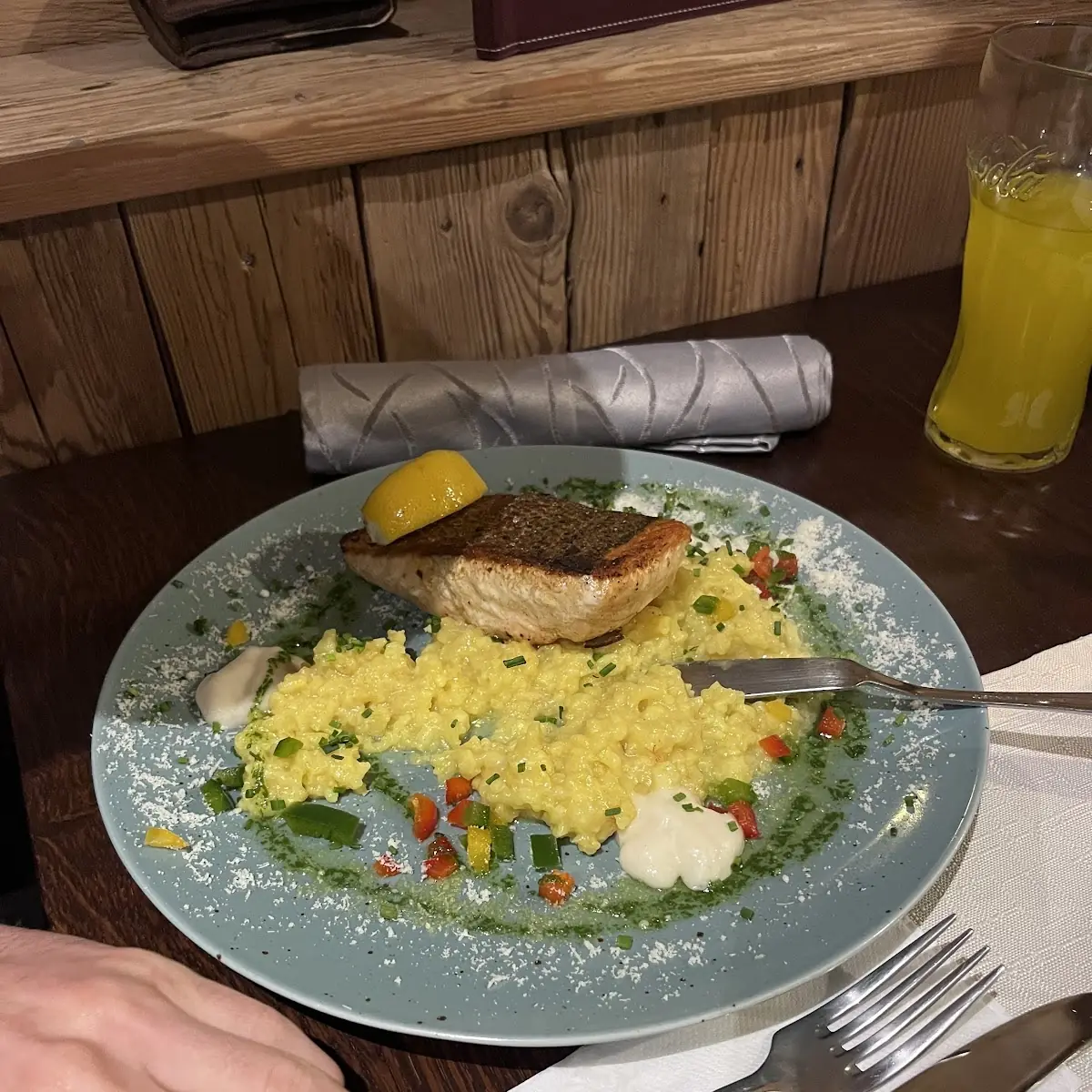 Safran Risotto Mit Lachs