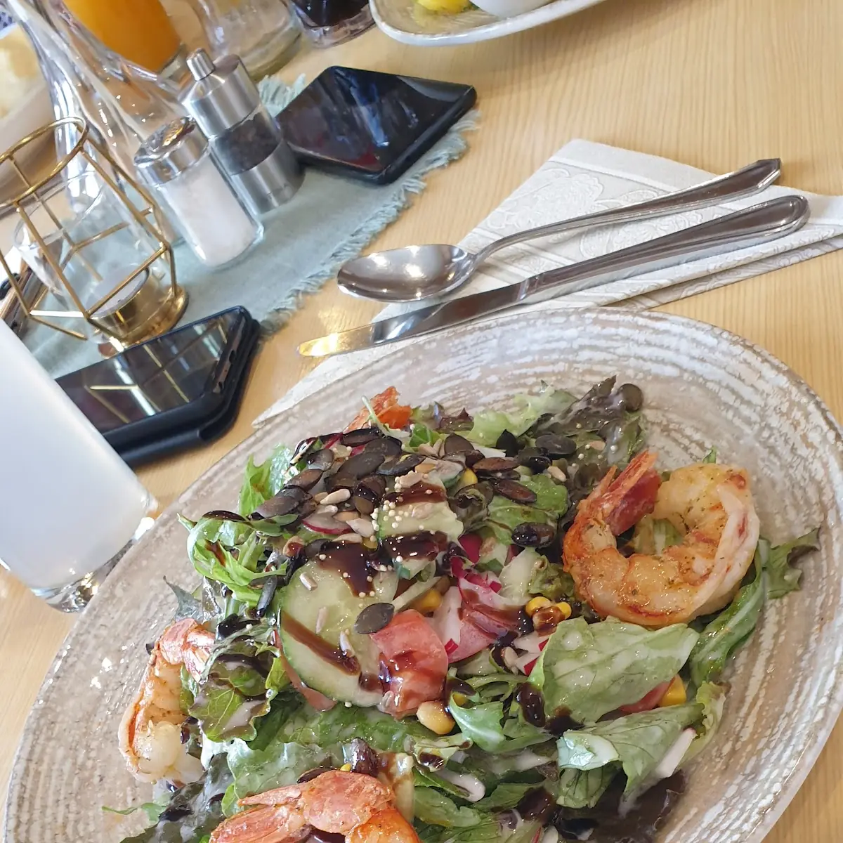 Blattsalat Mit Garnelen