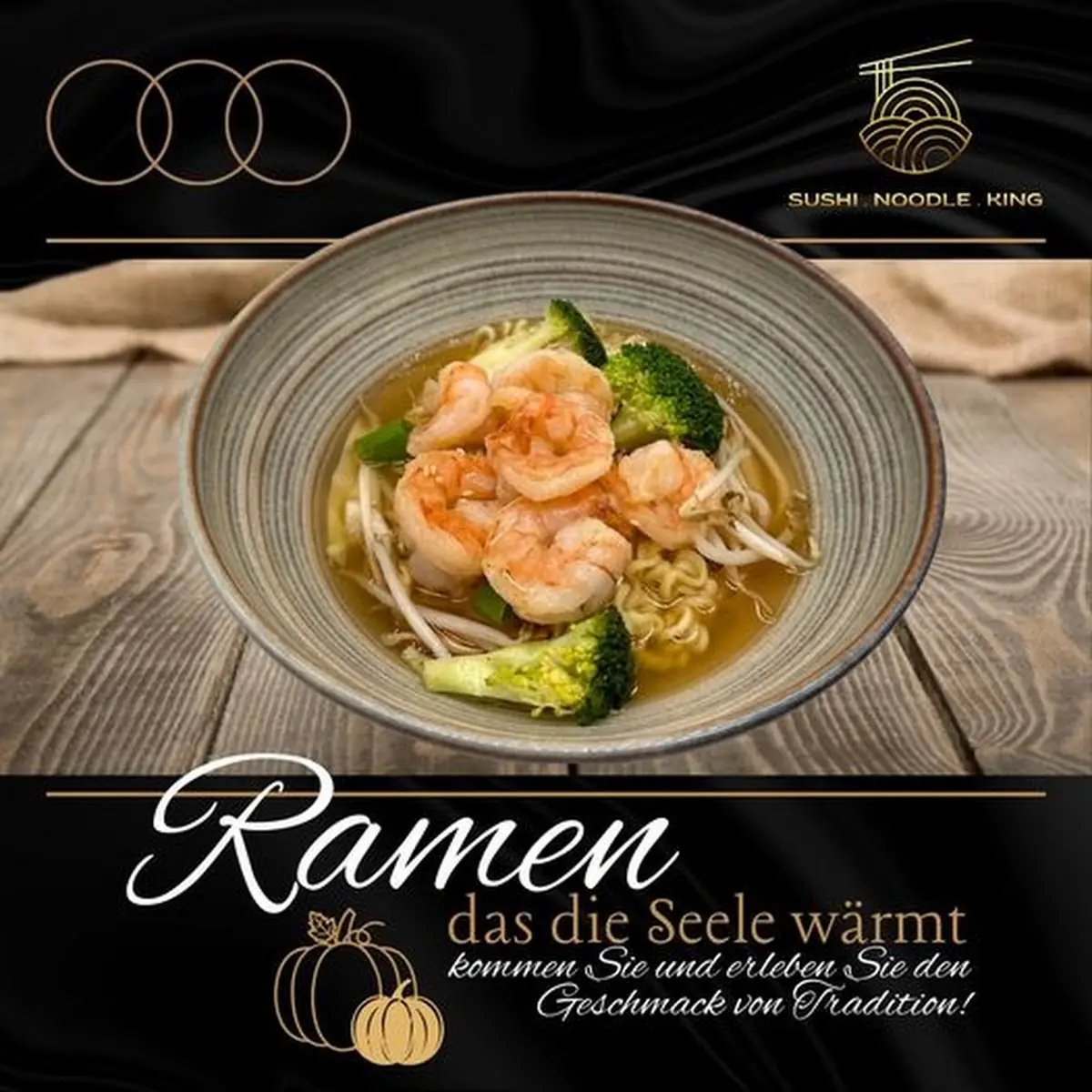 Ramen Nudelsuppen Mit Shrimps
