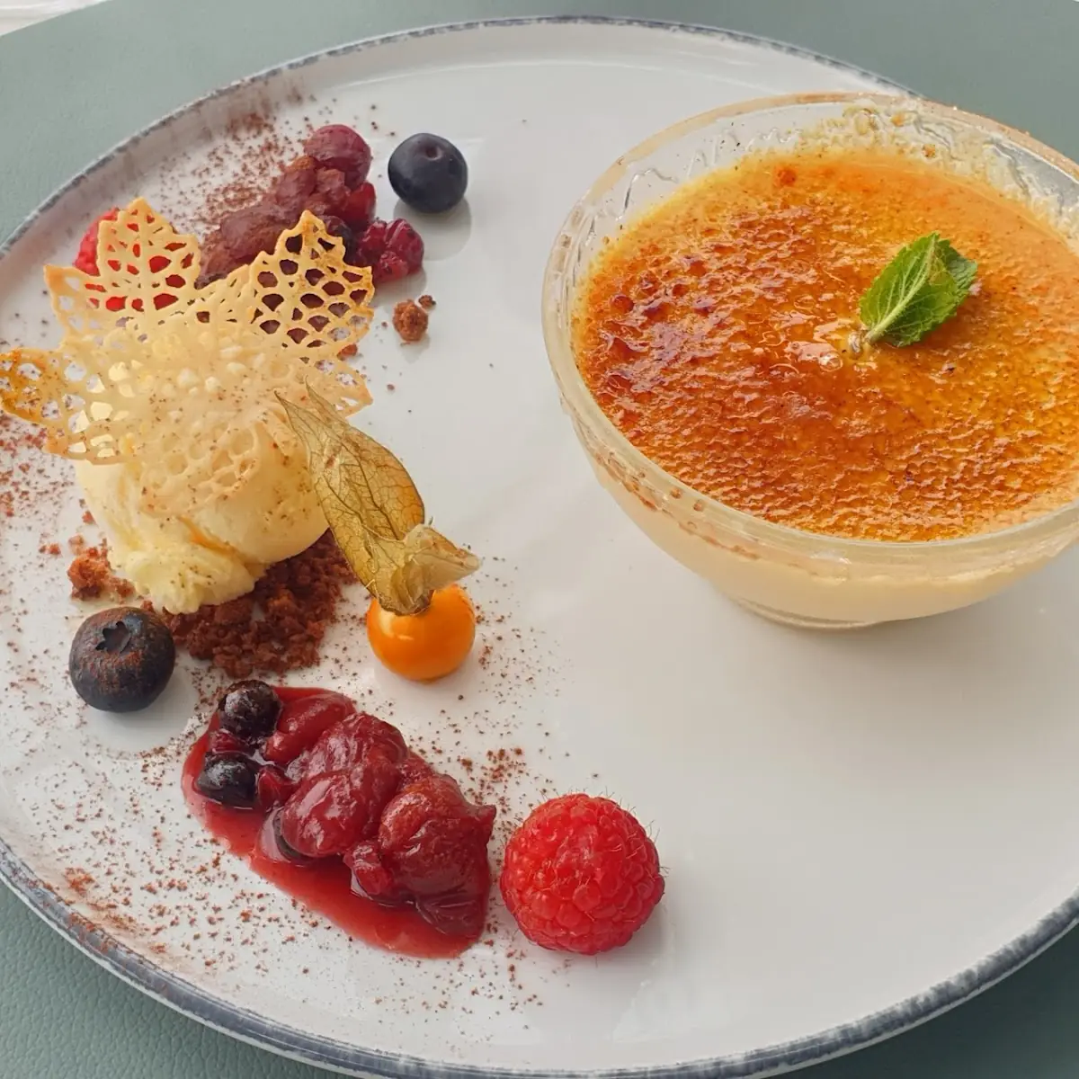 Crème Brûlèe Mit Eis Und