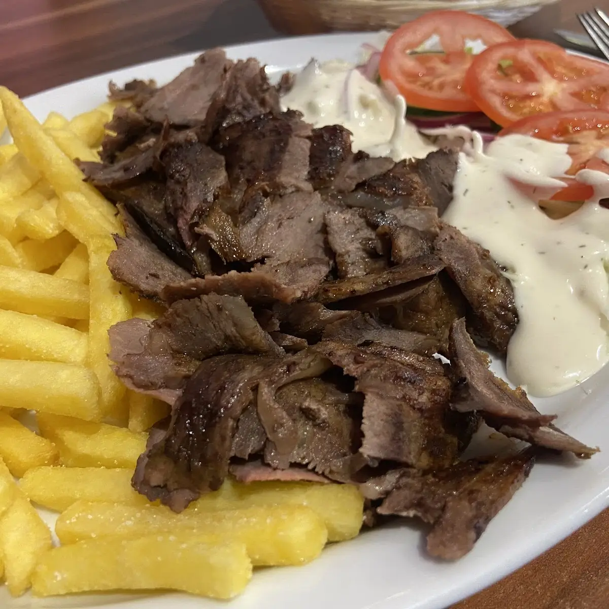 Kebap Teller Mit Gem Salat